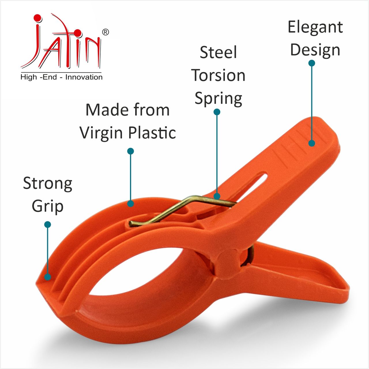 Jatin Creta Plastic Cloth Hanging Clips | Set Of 12 Pcs 12 pc Combo