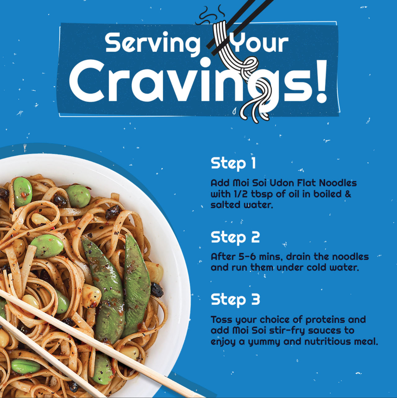 MOI SOI Udon Noodles - Non-Sticky, Easy To Cook, No Preservatives 150 g Combo