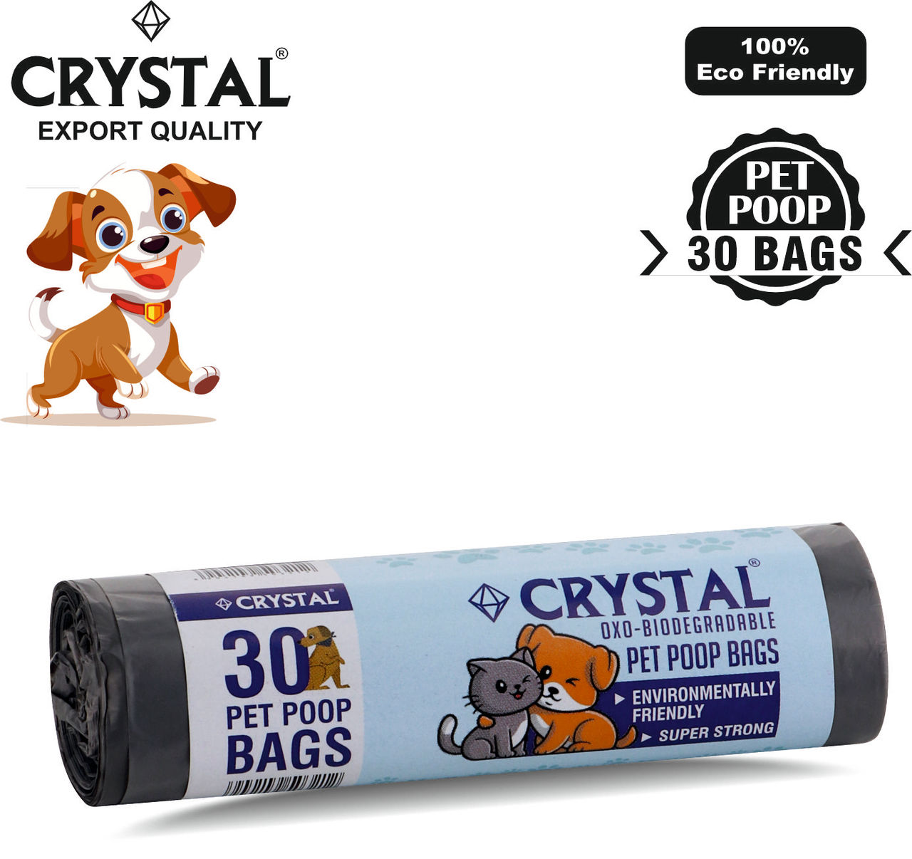 Crystal Poop Garbage Bag Grey 1 pc Combo