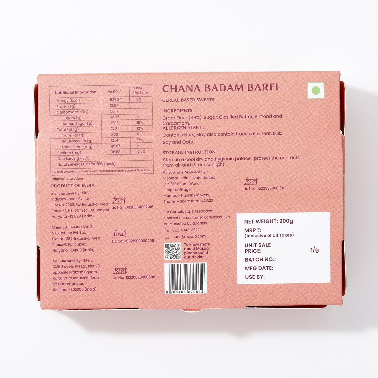 Masqa Desi Ghee Channa Badam Bite