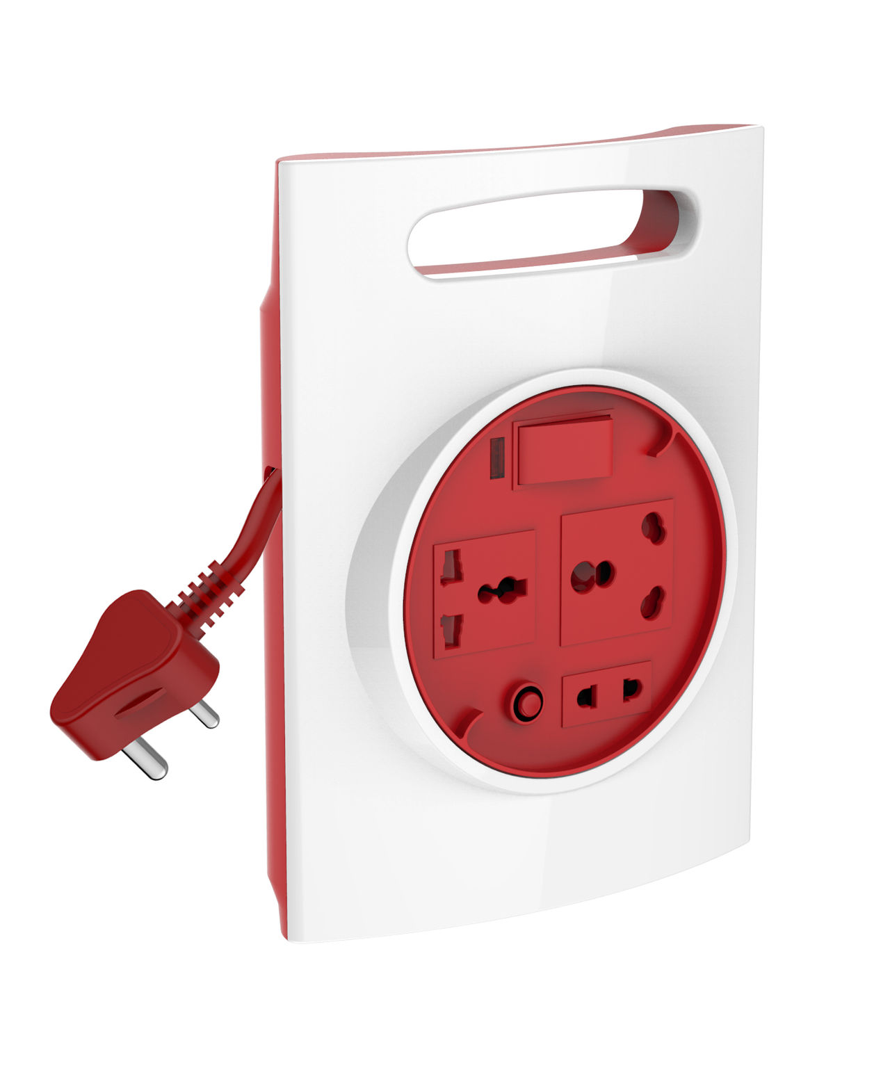 Goldmedal G-Expert 16A 3-Pin Extension Cord (White) - with Power Plug- Master Switch with Indicator, 16A Uni. Socket, 3.5-meter Cable, International Sockets & Tripper for Heavy Appliances
