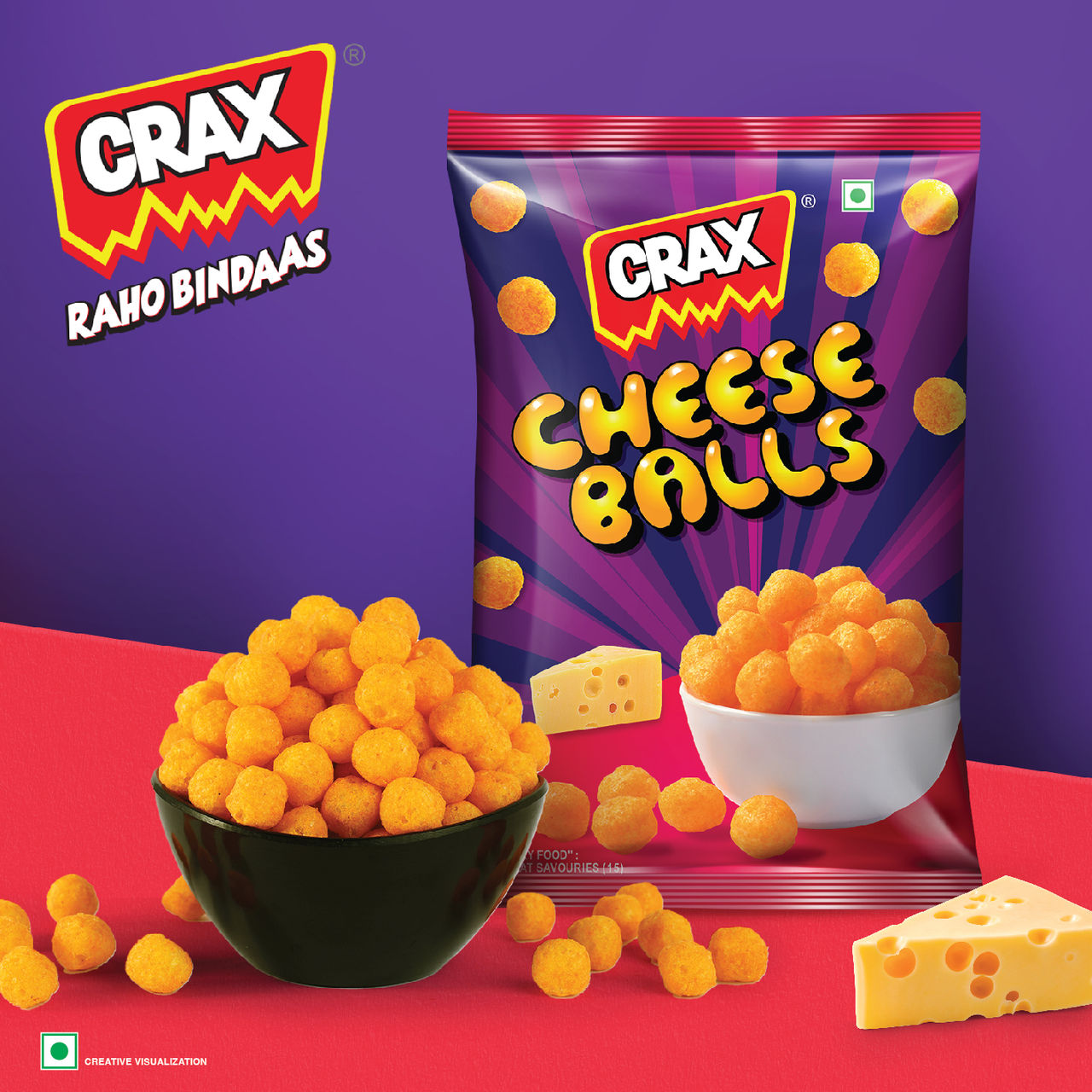 Crax Cheese Balls Puffs 54 g Combo