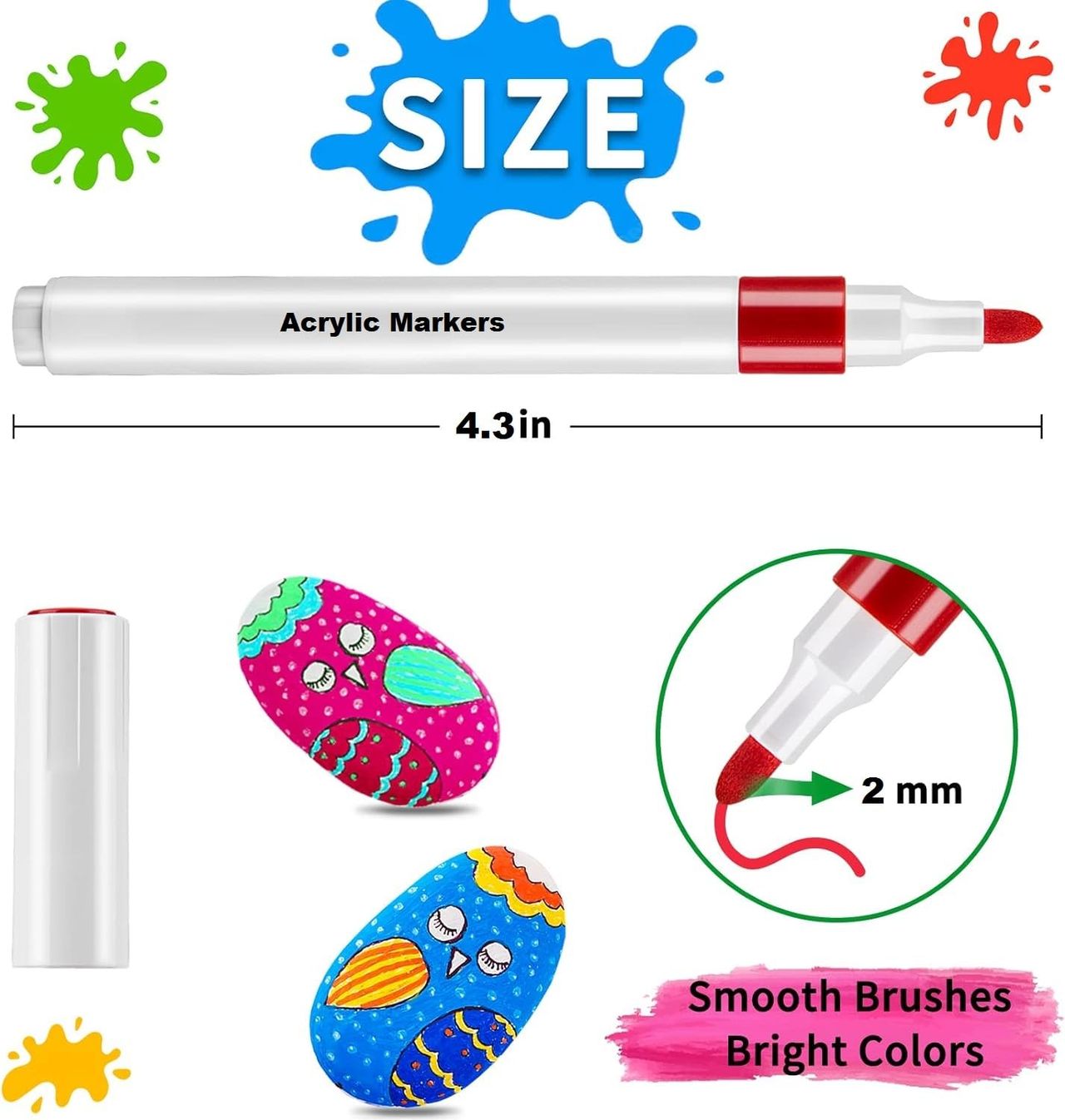 Dearjoy Acrylic Markers - Set Of 12
