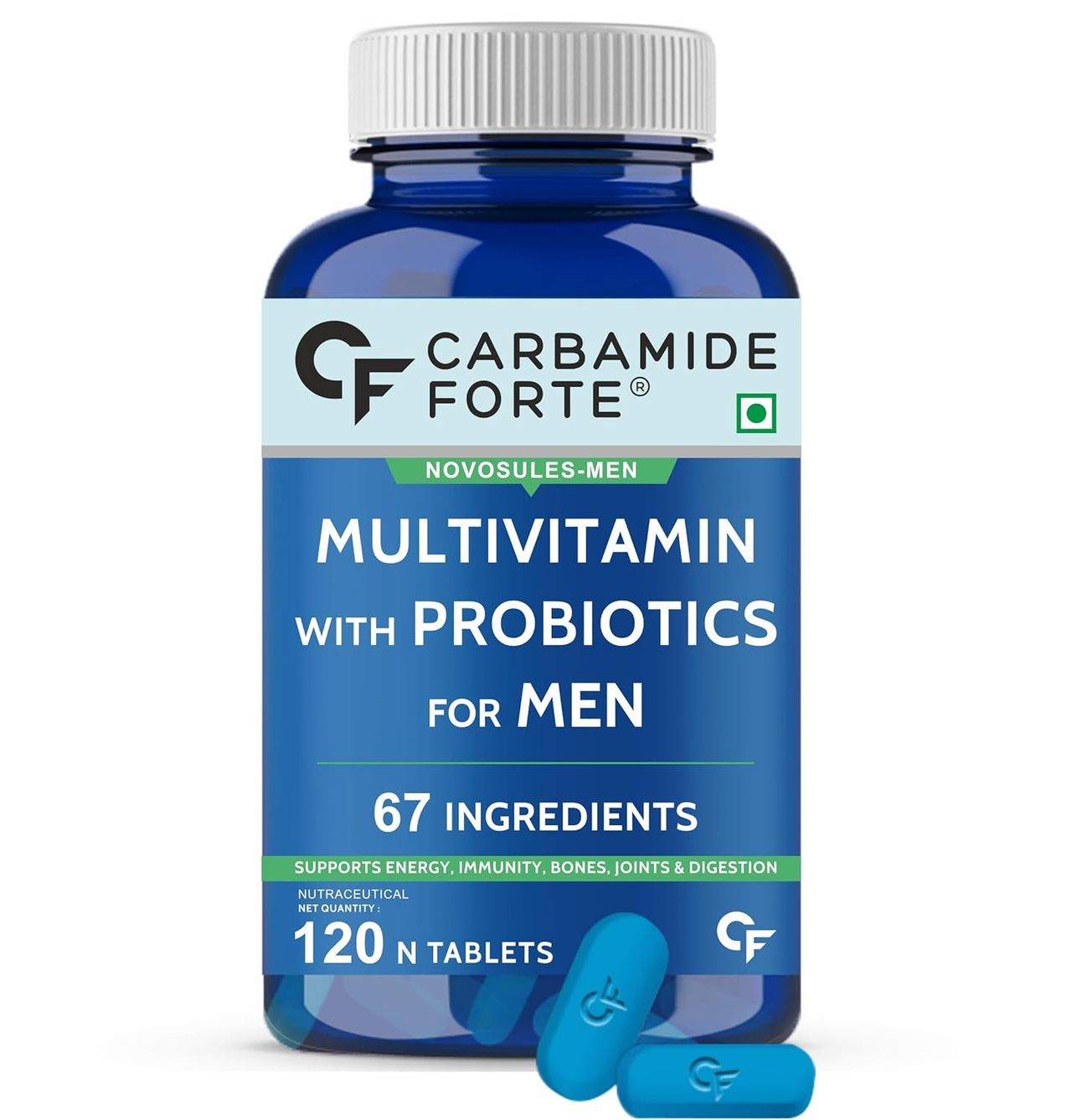 Carbamide Forte Multivitamin for Men with 67 Ingredients for Immunity & Energy 120 Tablets