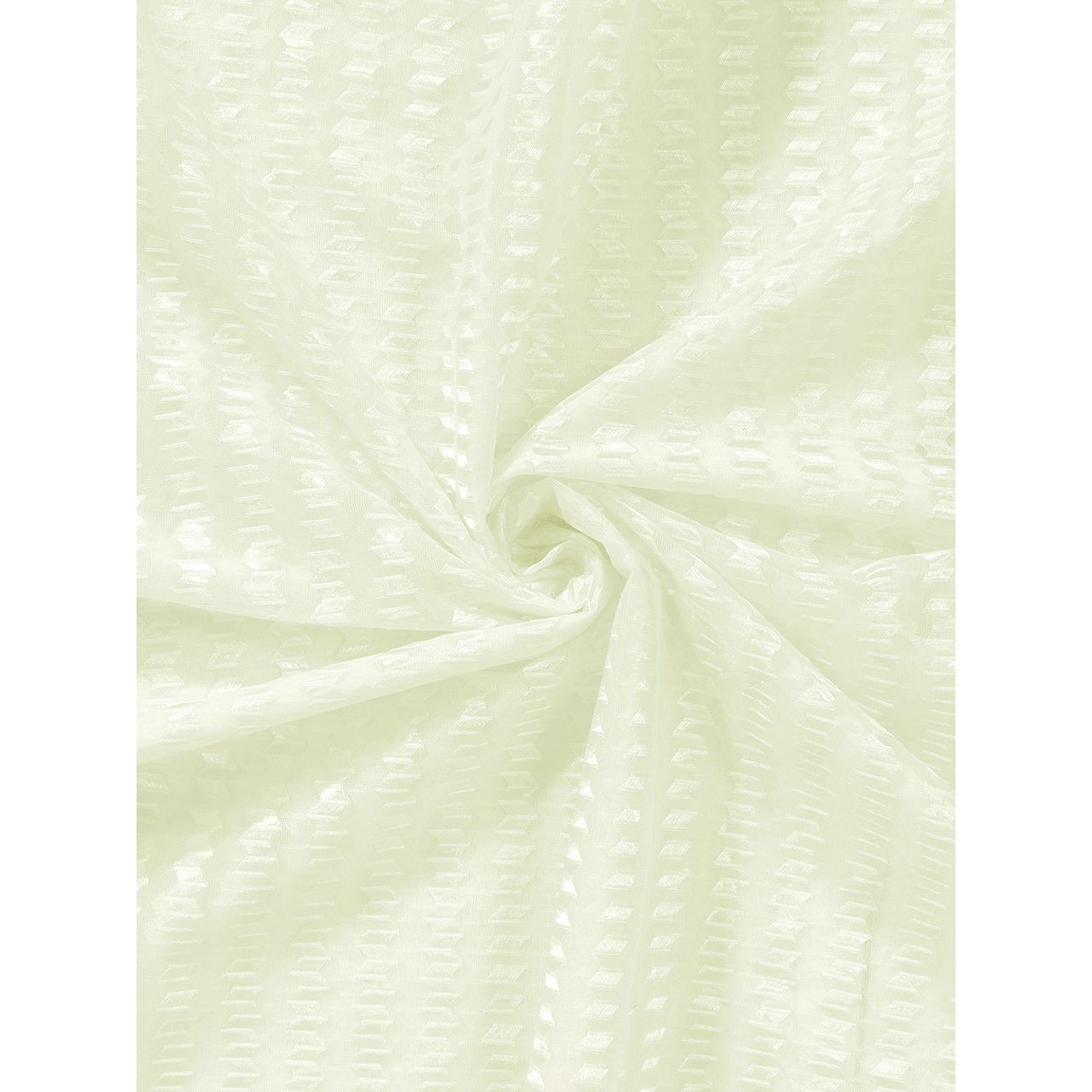 Story@Home Transparent Polyester Zic Zac 2 Unit Window Curtains | Cream