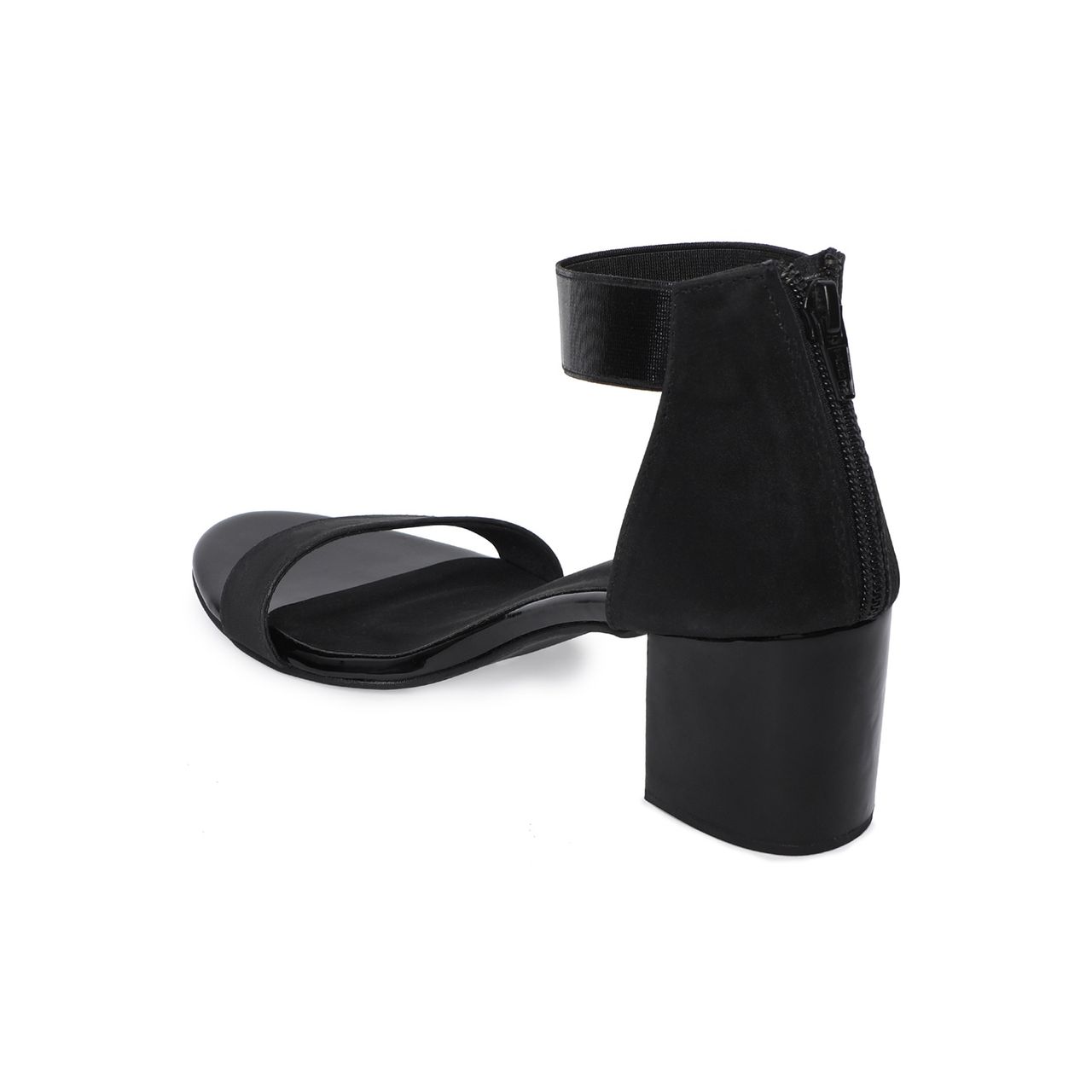 Monrow Women's Black Block Heels | UK7