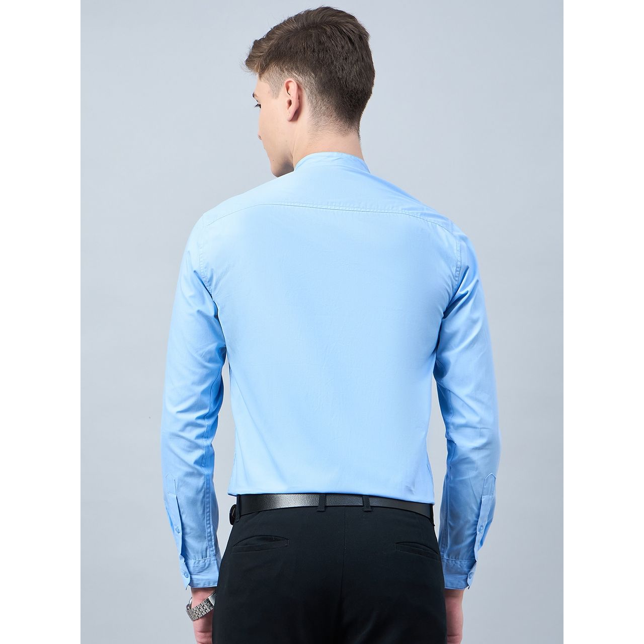 Style Quotient Men Cotton Solid Formal Shirt | XL | SS24SQPRUDENT - Sky Blue