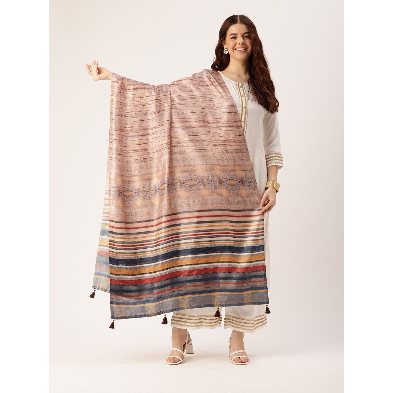 Ishin Multi Color Cotton Dupatta | 1046