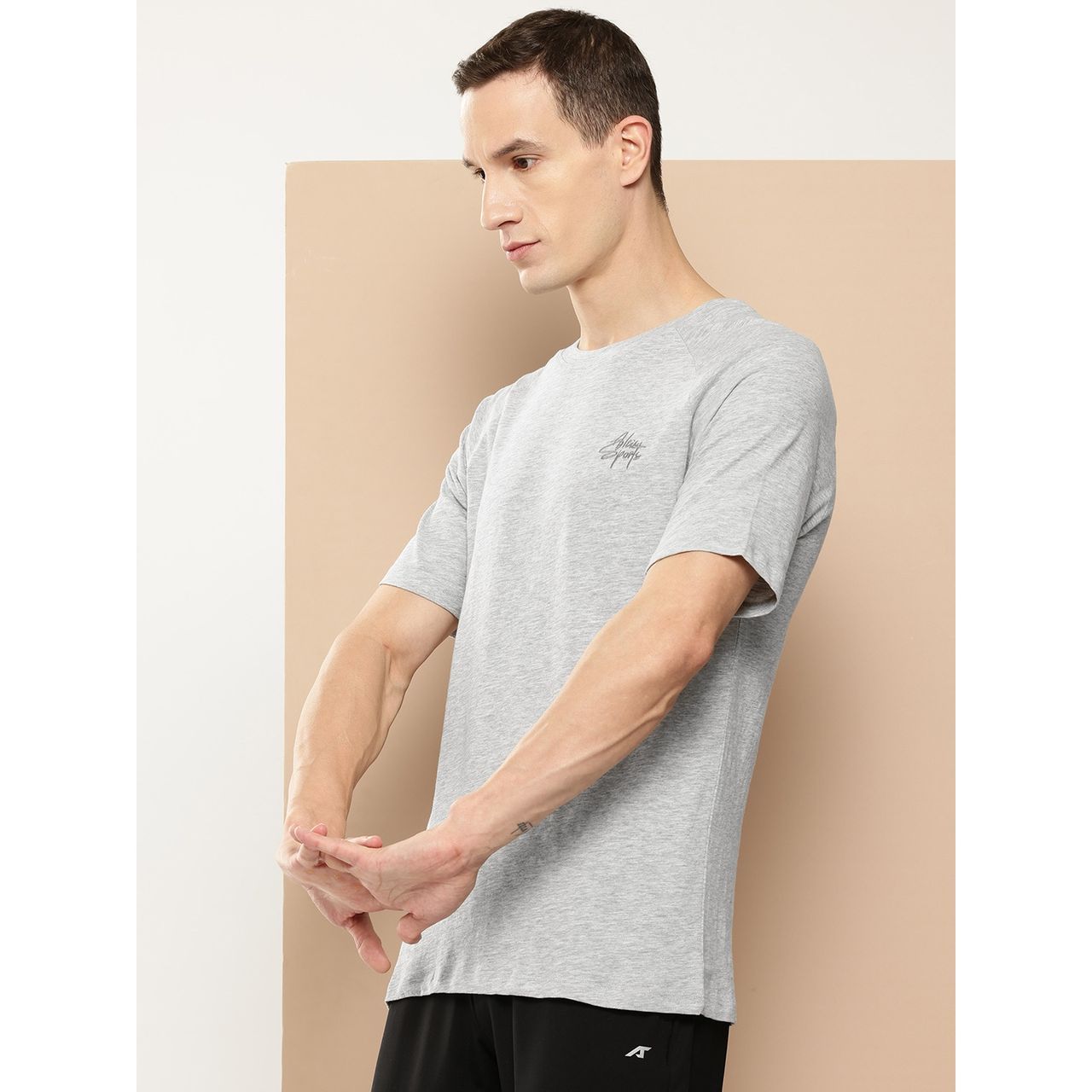 Alcis Men's Round Neck T-shirt | Grey - XL