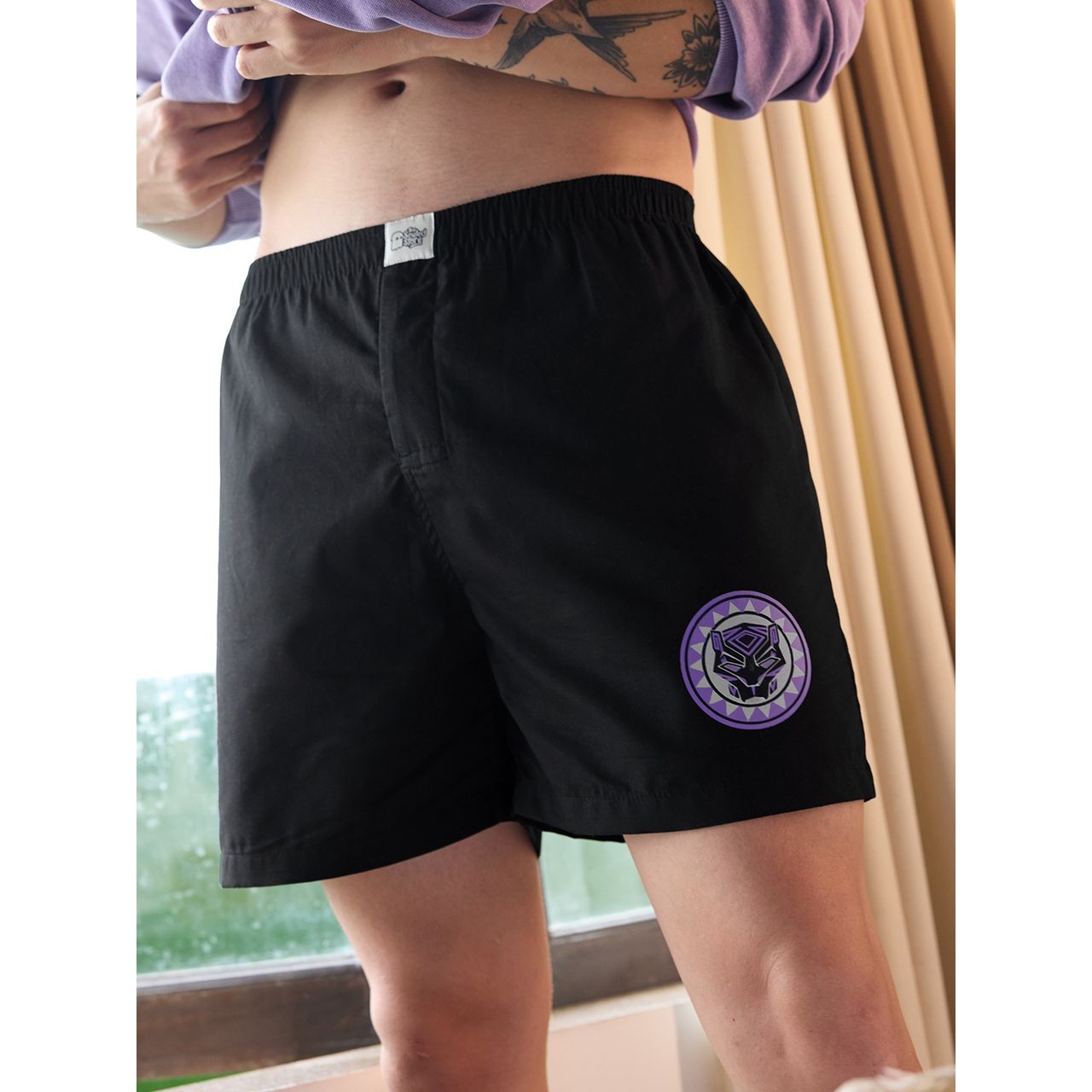 The Souled Store Men s Black Panther - Panther Power Boxer Shorts | Black | XL | 183734