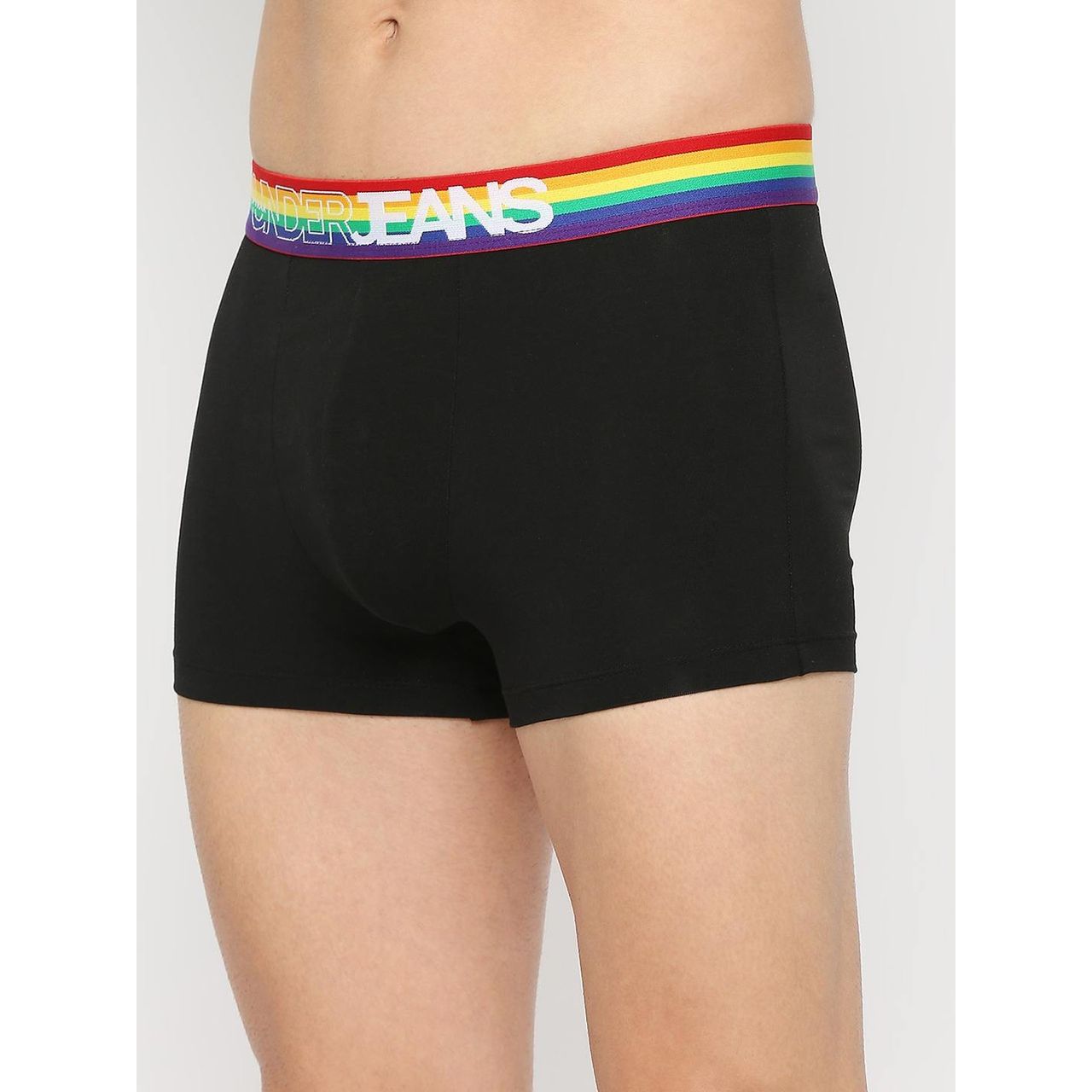 Underjeans by Spykar Men's Black Multi Pack of 1 Trunk | L