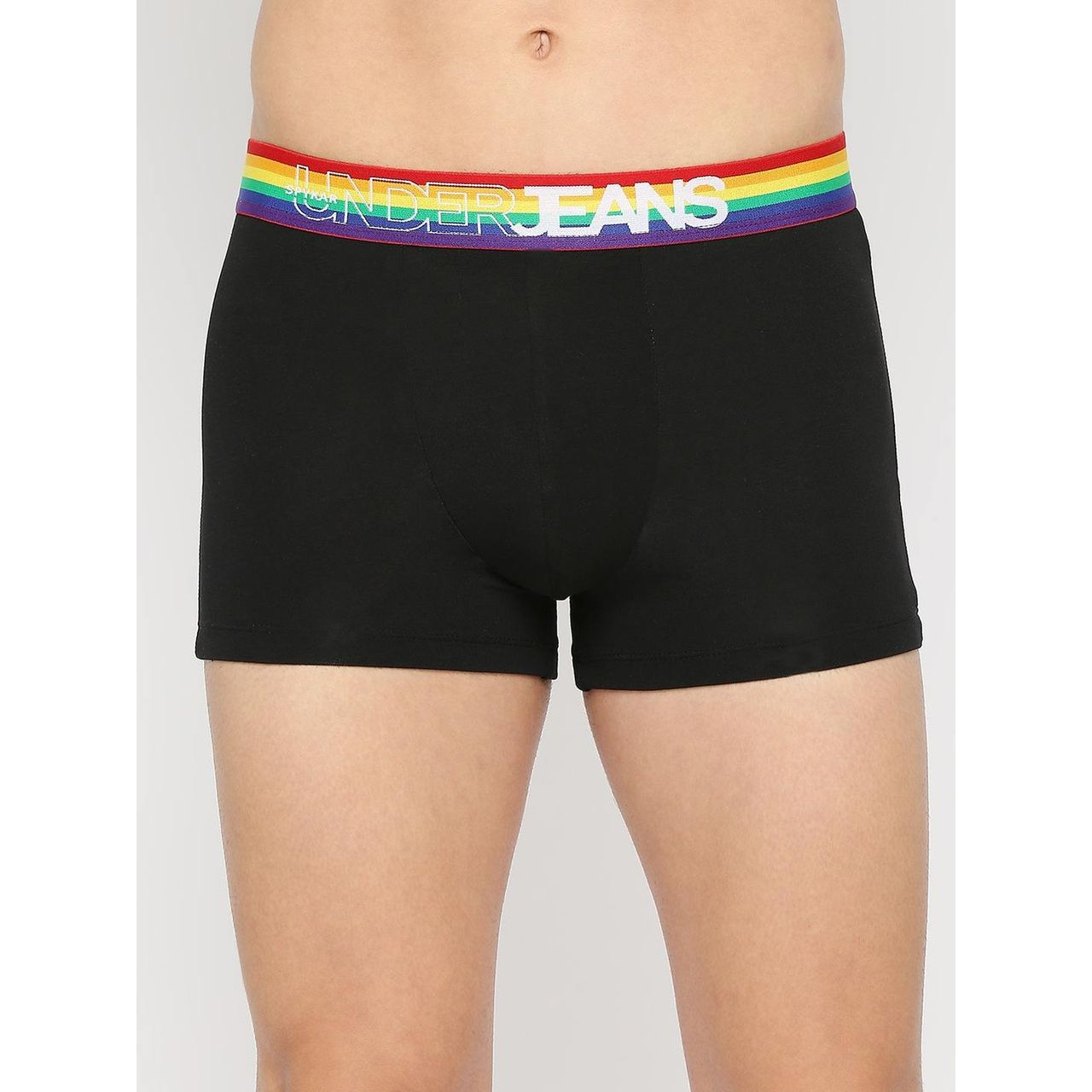 Underjeans by Spykar Men's Black Multi Pack of 1 Trunk | L