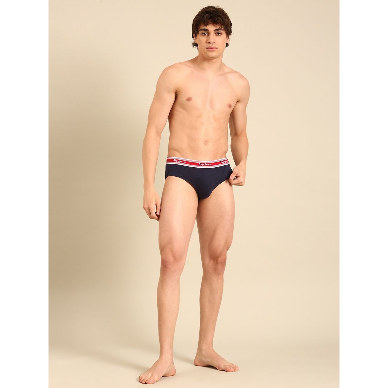 Pepe Jeans Men's Solid True Blue Brief | XL