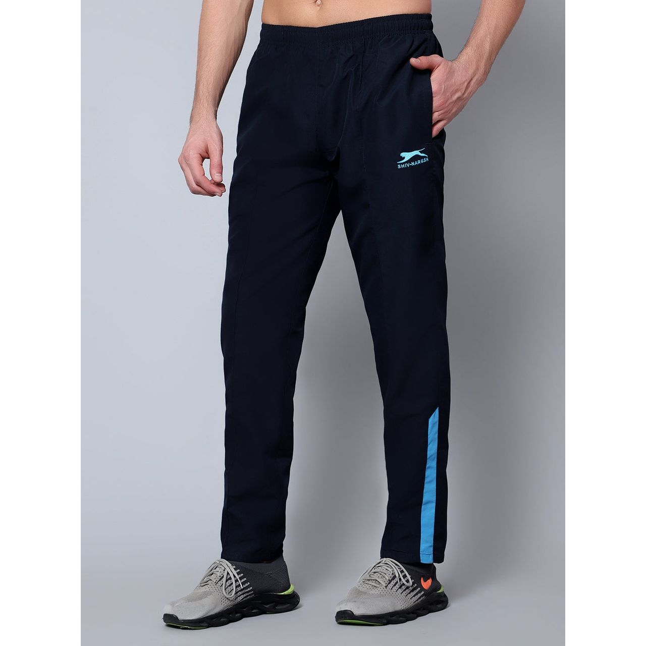 Shiv Naresh Men's Trackpant | 529A - Navy-Cyan | L