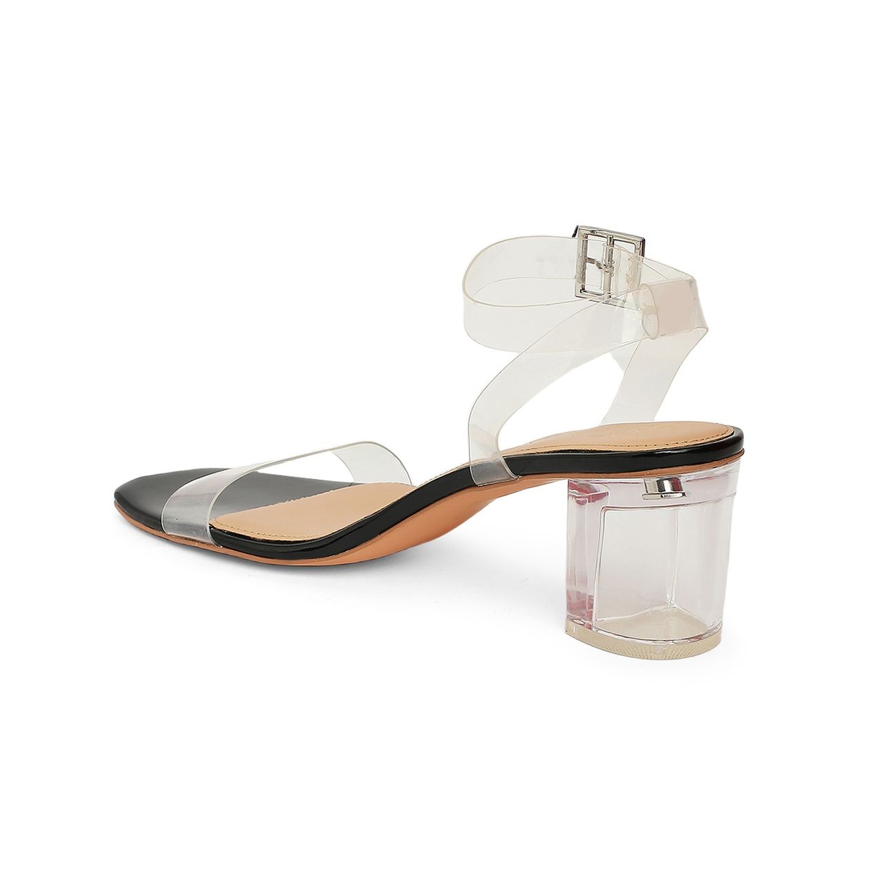 Tao Paris Jess Open Toe Block Heels With Ankle Loop Women's Black | UK3