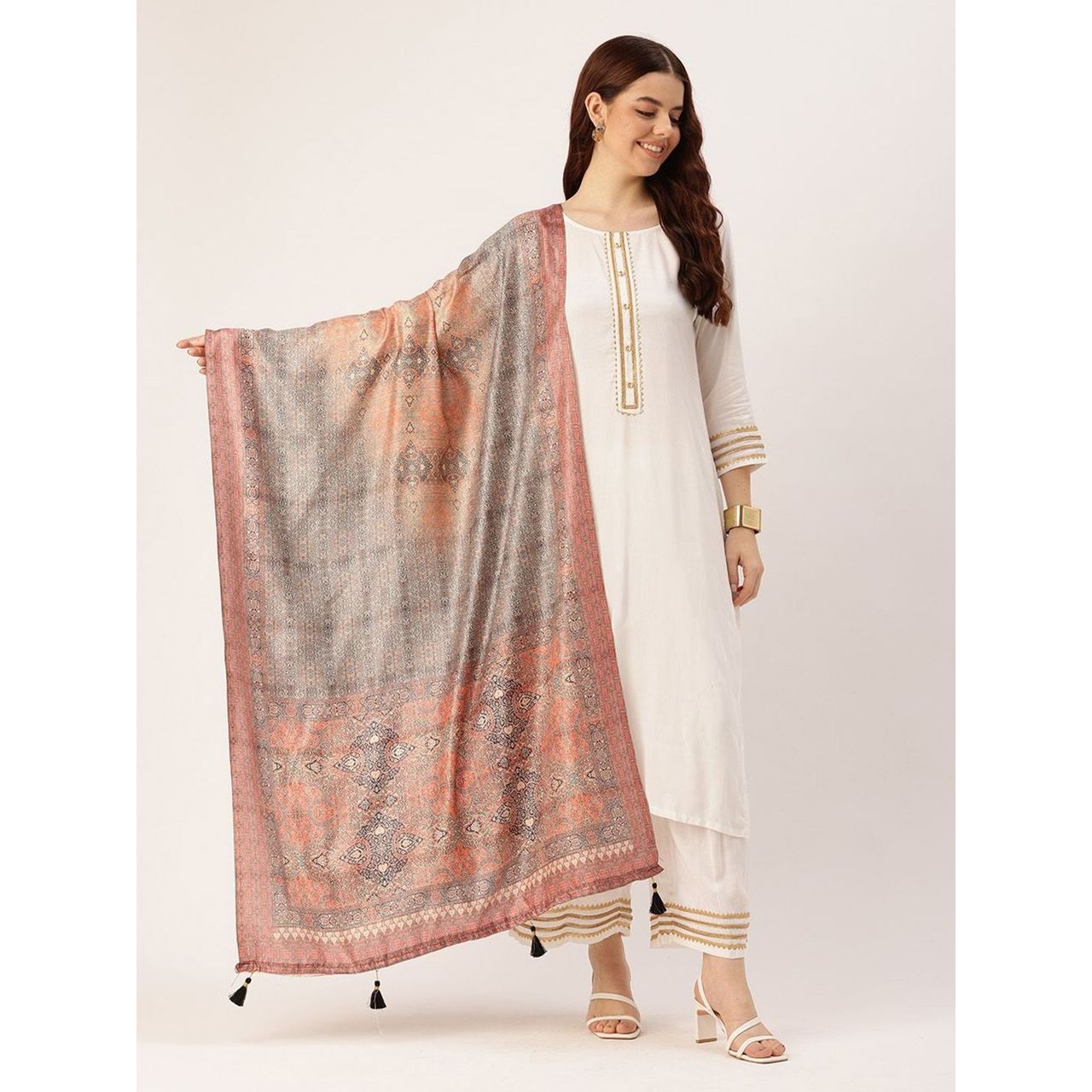Ishin Multi Color Cotton Dupatta | 1038
