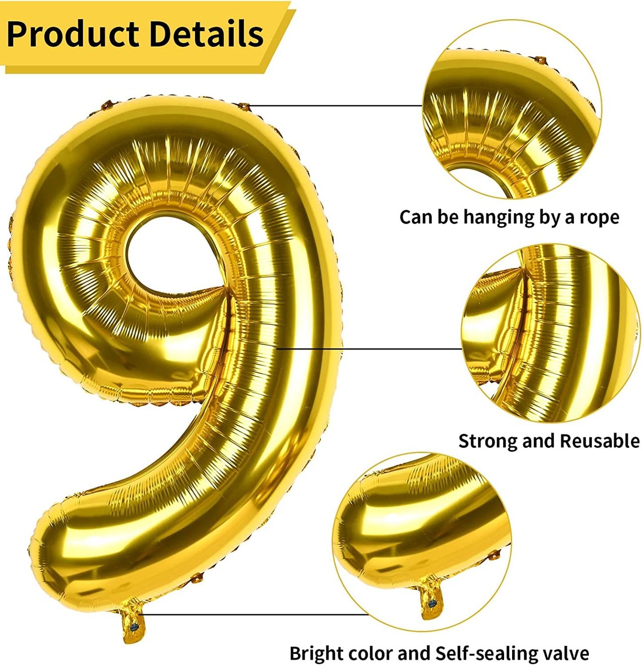 Let's Vybe Foil Balloon Number 9