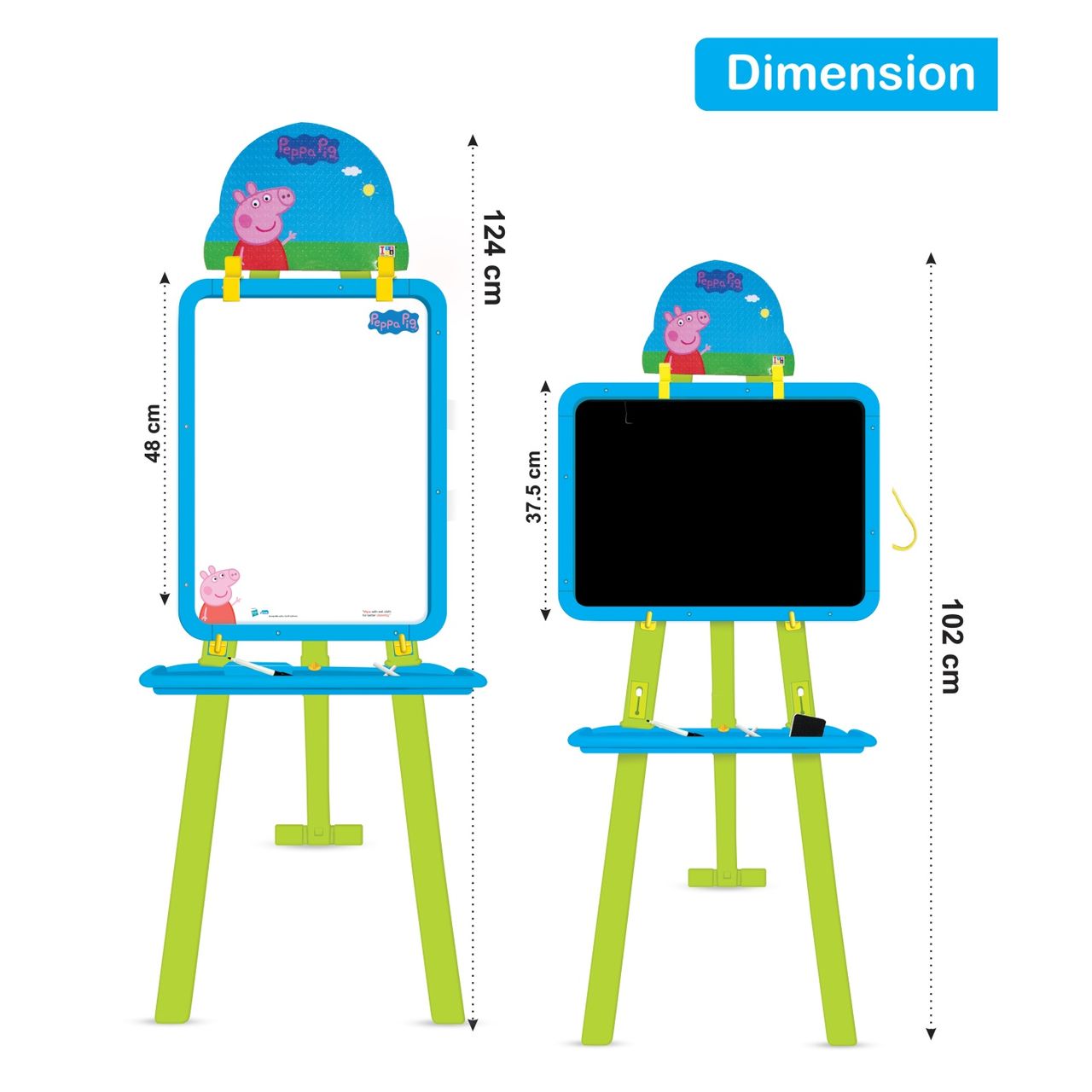 Itoys 8 in 1 Easel Board- Peppa (Colour May Vary)