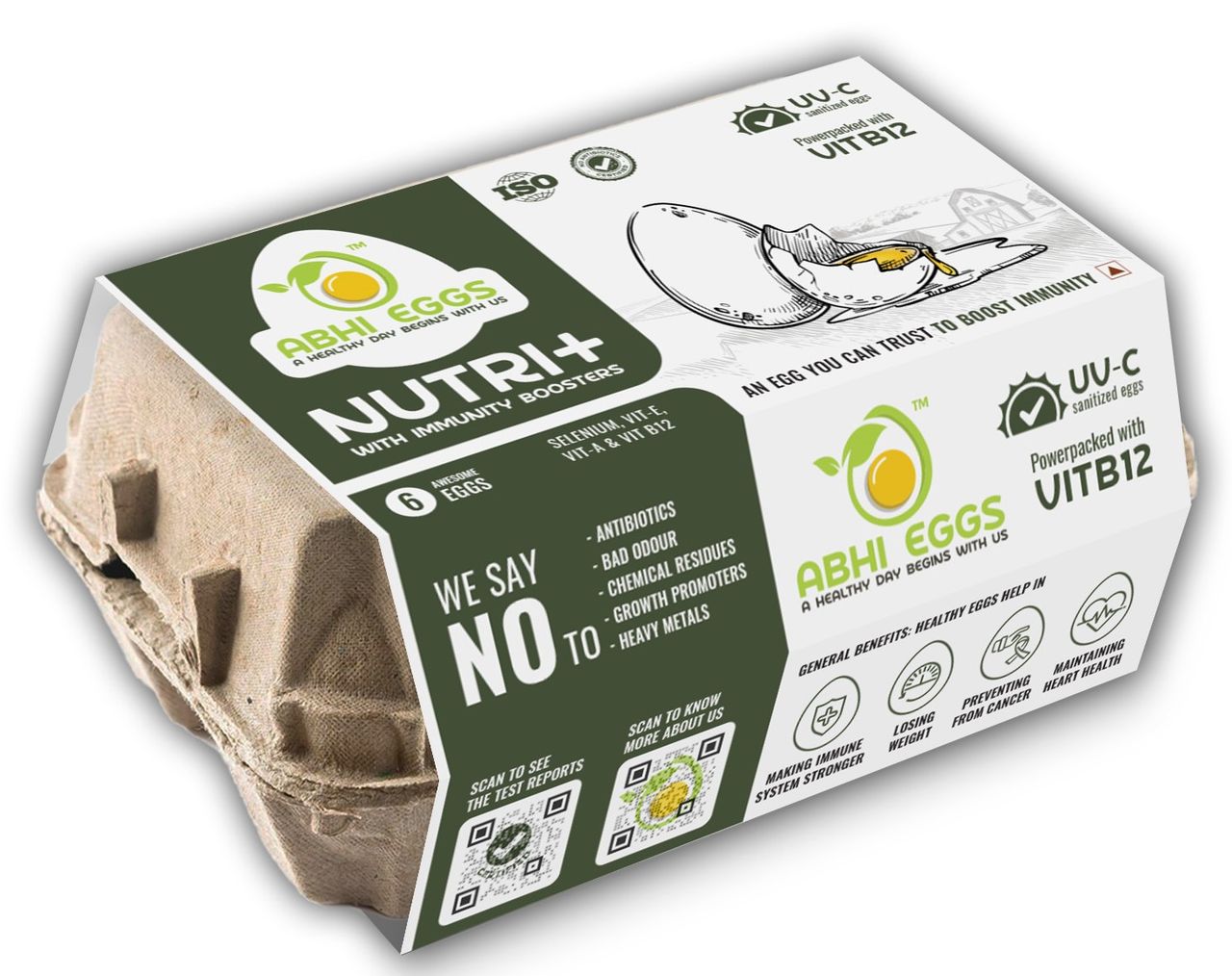 Abhi Nutri + White Eggs With Immunity Boosters 6 pc Combo