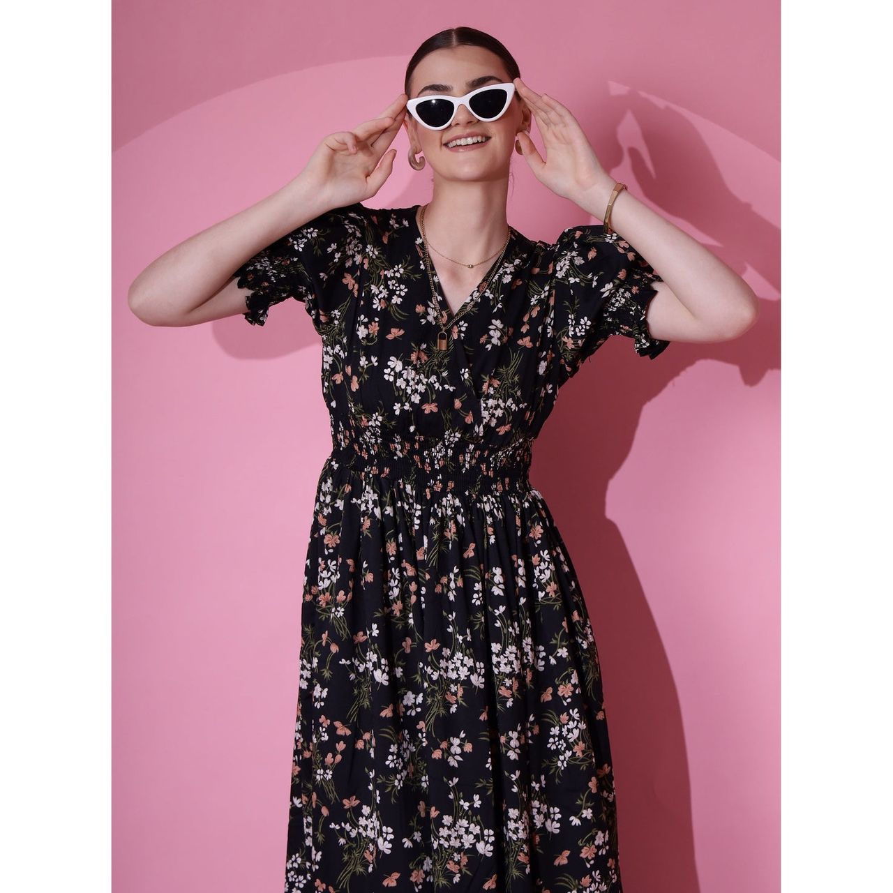Wyshlist Women's Maxi Dress Fit And Flare | Black - M