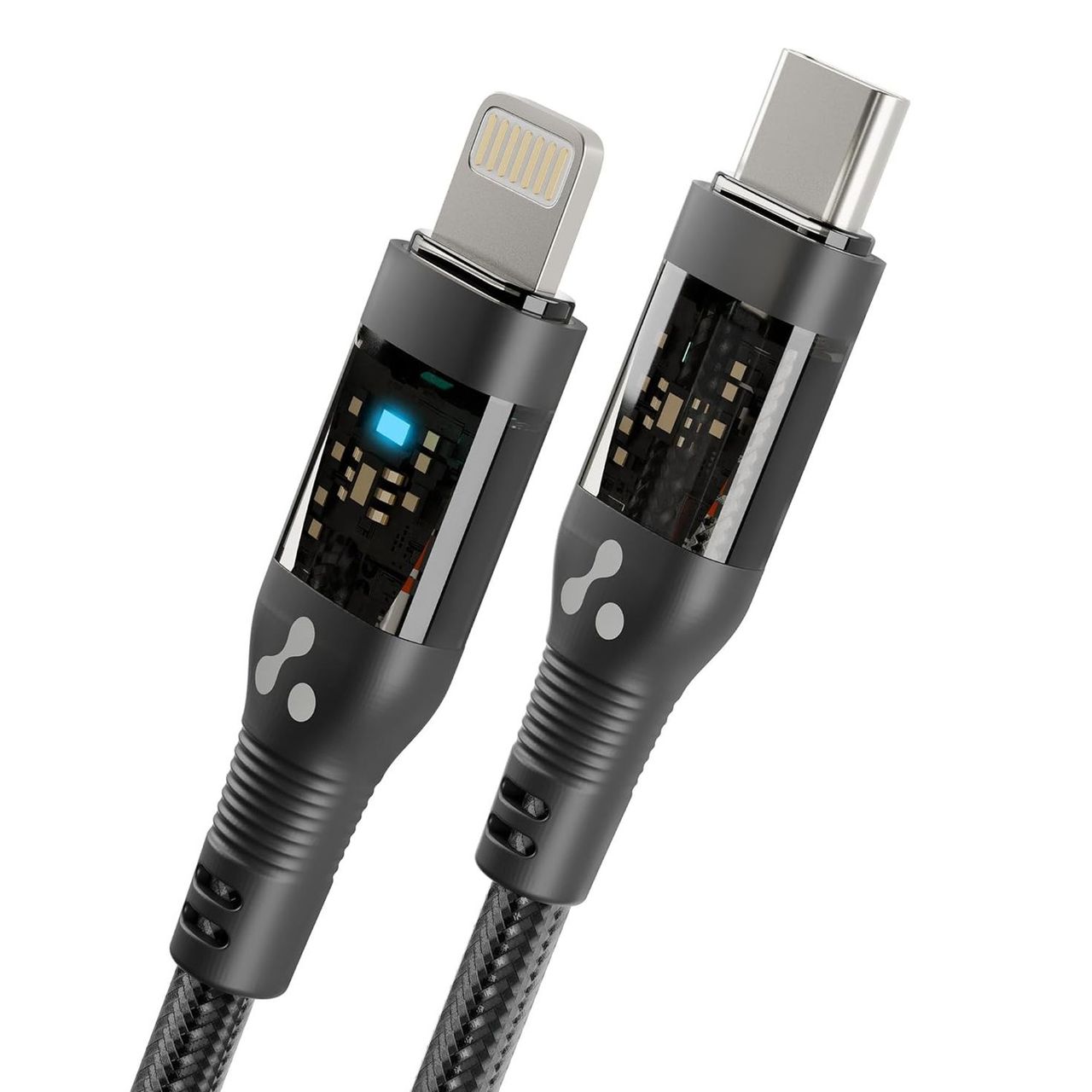 Ambrane ABTL-12T Type C to Lightning 1.2 mtr Cable - 10000+ Bend Lifecycle | PVC-Coated Connector