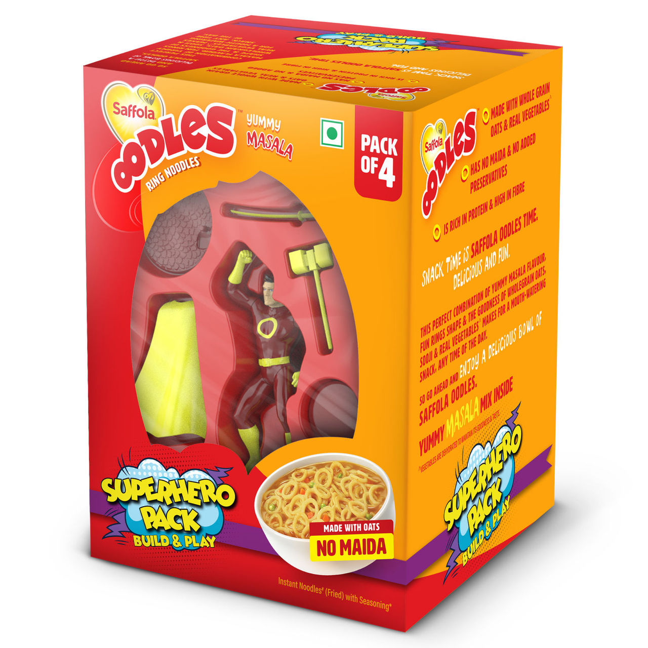 Saffola Oodles Instant Noodles With Superhero Toy Pack