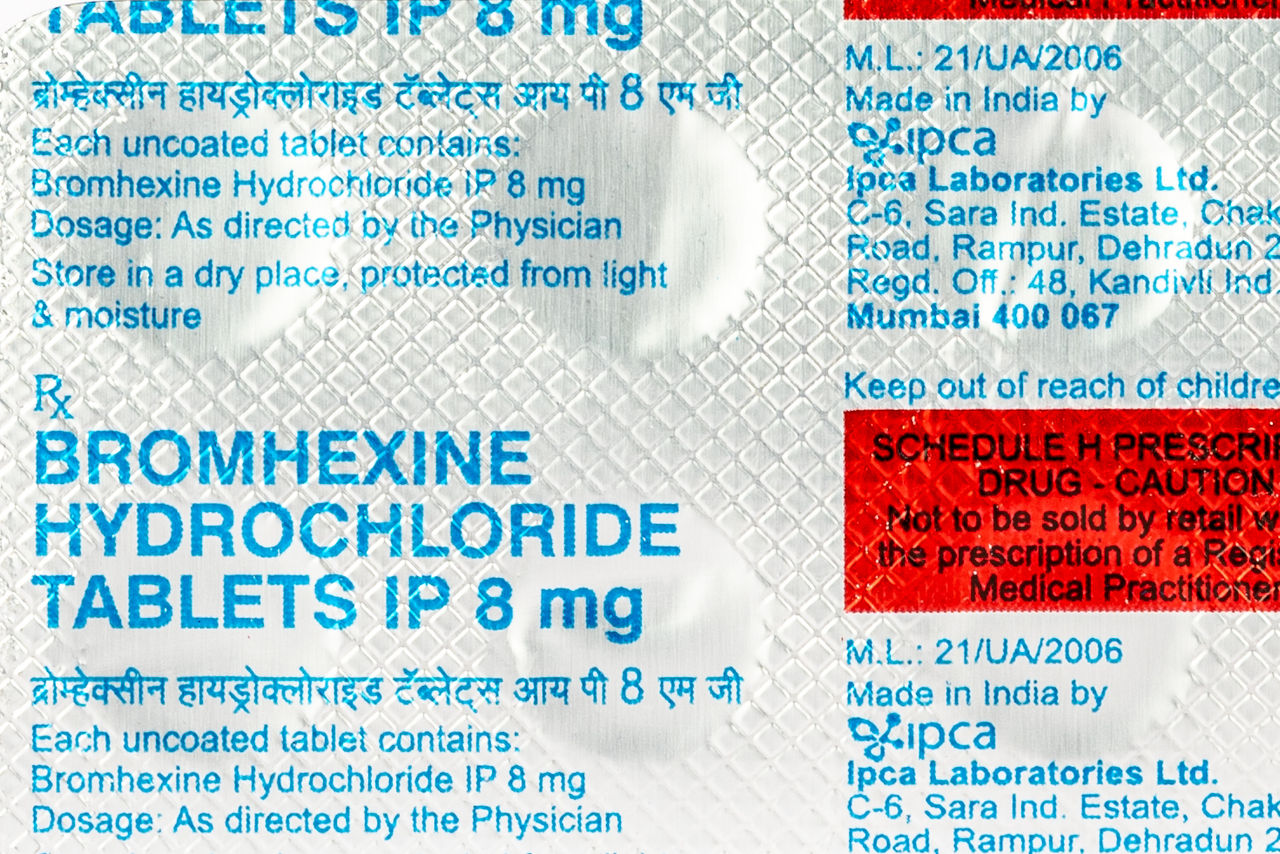 Bromhexine Hydrochloride 8mg Tablets