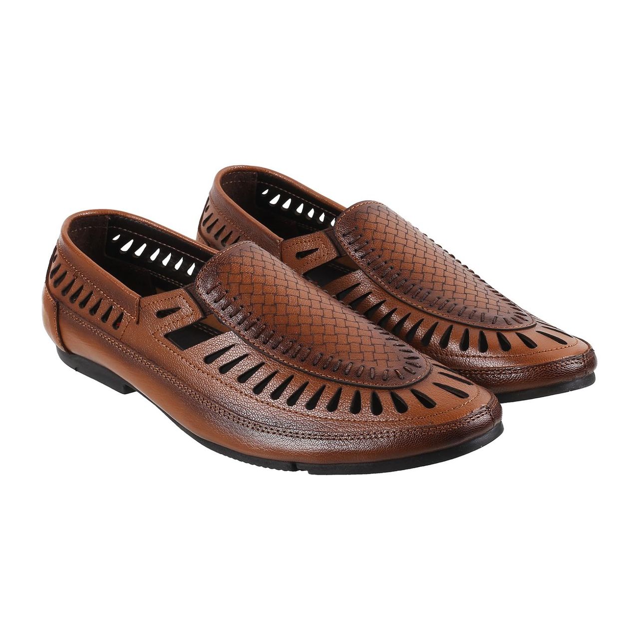 Mochi Men Tan Color Mojaris - Ethnic | Size UK 6 | 18-244