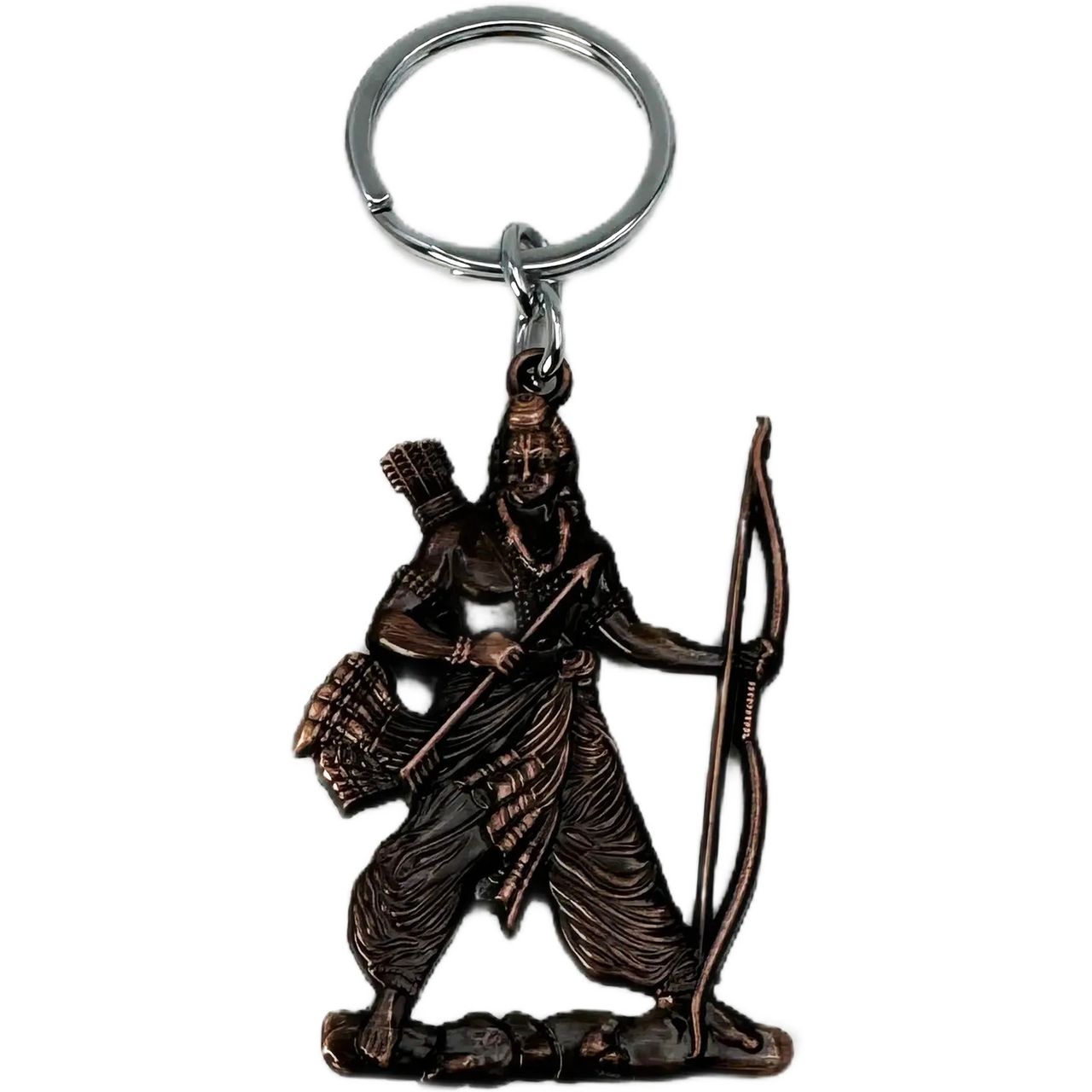 Samsidhi Pooja Jai Shree Ram Double Sided Metal Keychain|Assorted