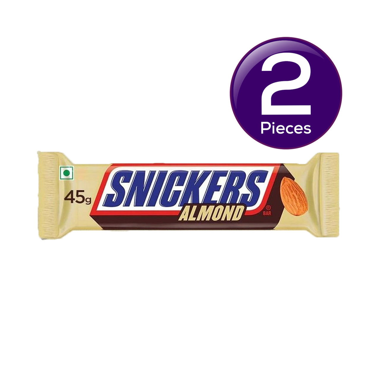 Snickers Almond Filled Chocolate Bar 45 g Combo