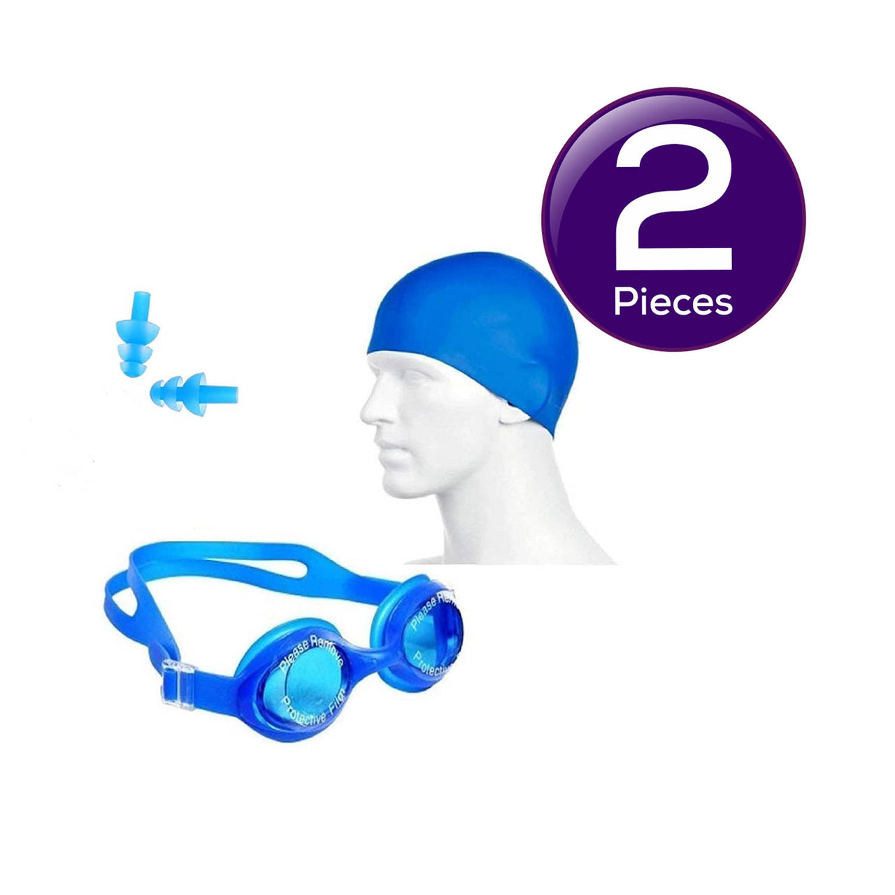 Classic Distributor All-in-One Swimming Kit: Cap, Goggles & Ear Plug 1 pc Combo