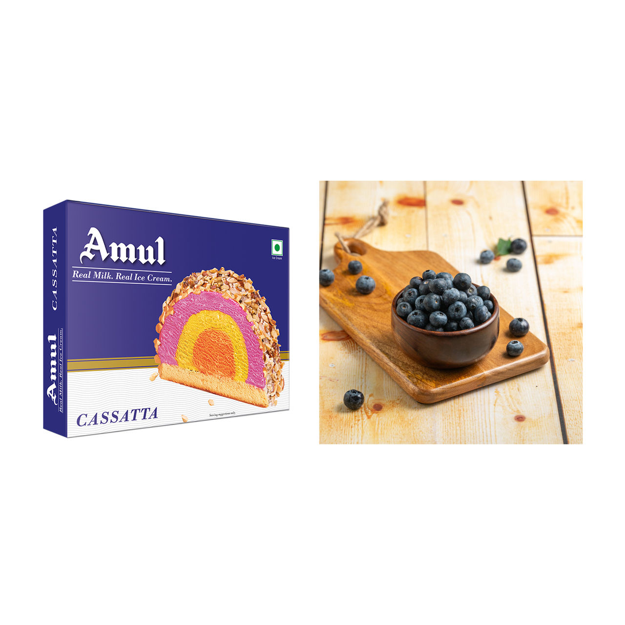 Blueberry Imported(125gms) & Amul Cassatta Ice Cream(150ml) Combo