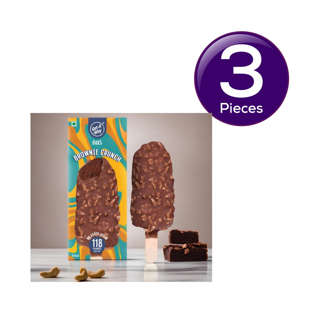 Get-A-Way Brownie Crunch Ice Cream Stick 70 ml Combo