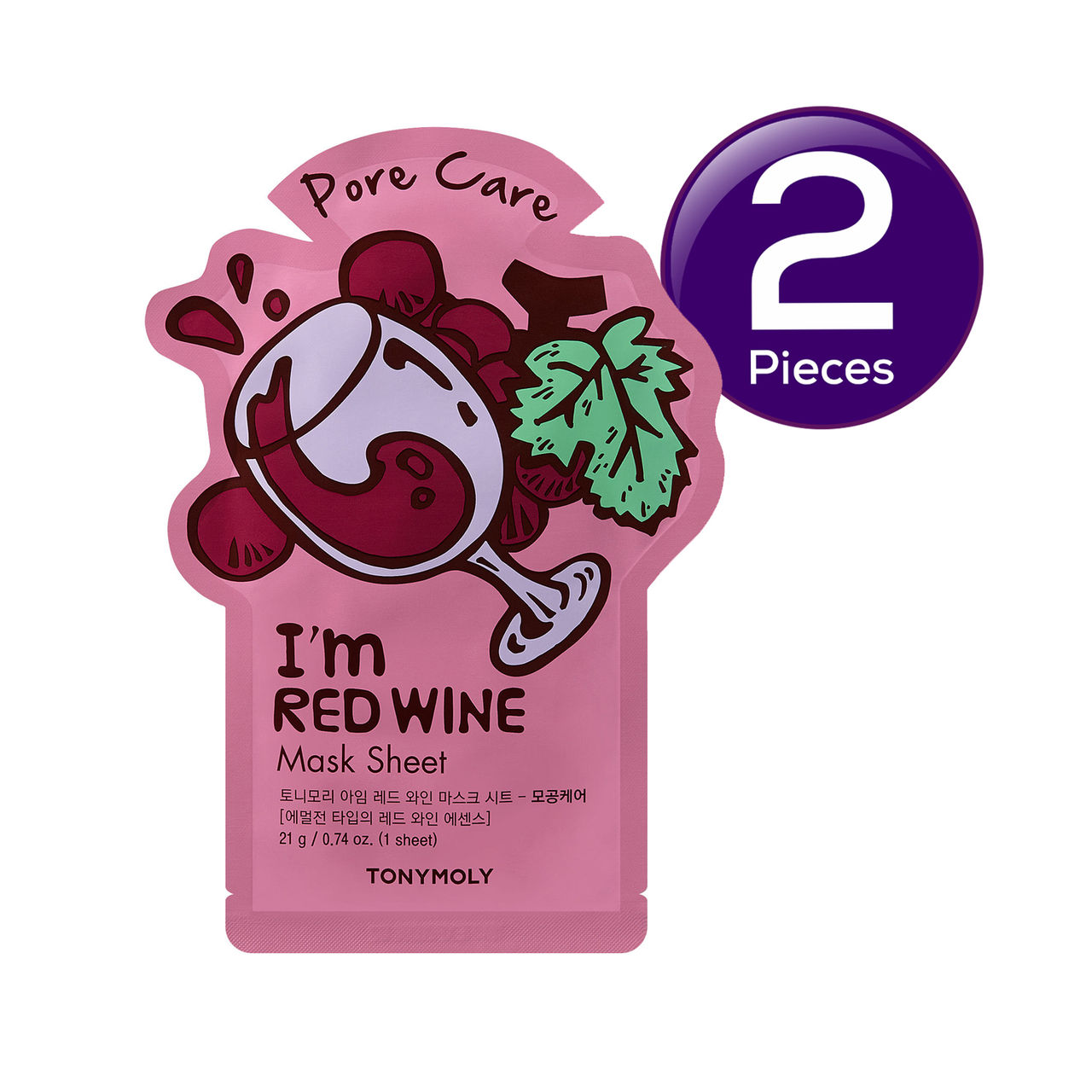 Tonymoly I'm Red Wine Sheet Mask 21 g Combo