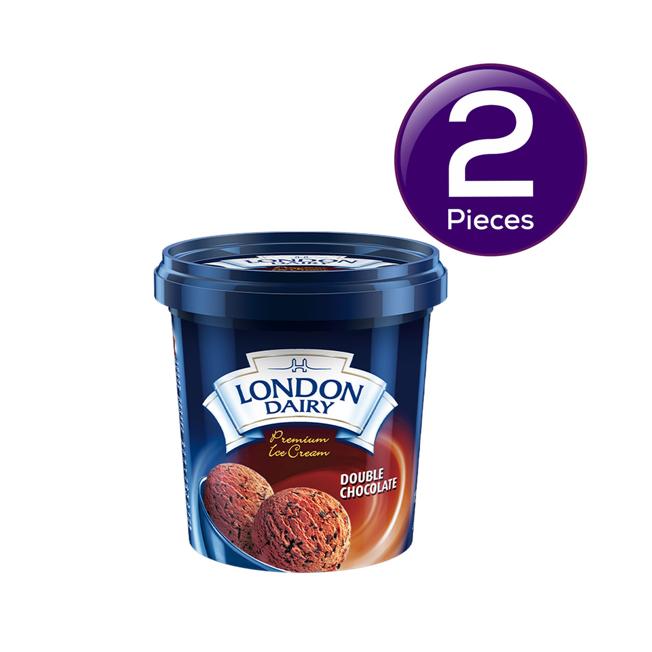London Dairy Double Chocolate Ice Cream cup 125 ml Combo