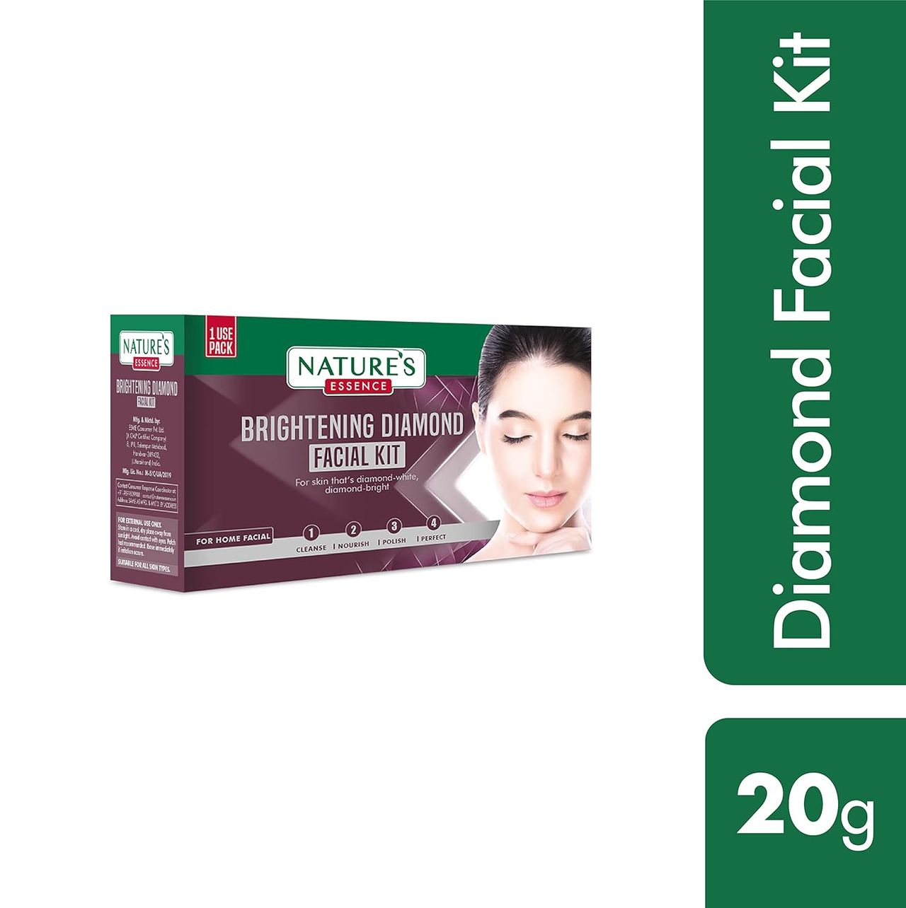 Nature's Essence Brightening Diamond Facial Kit Single Use Pack