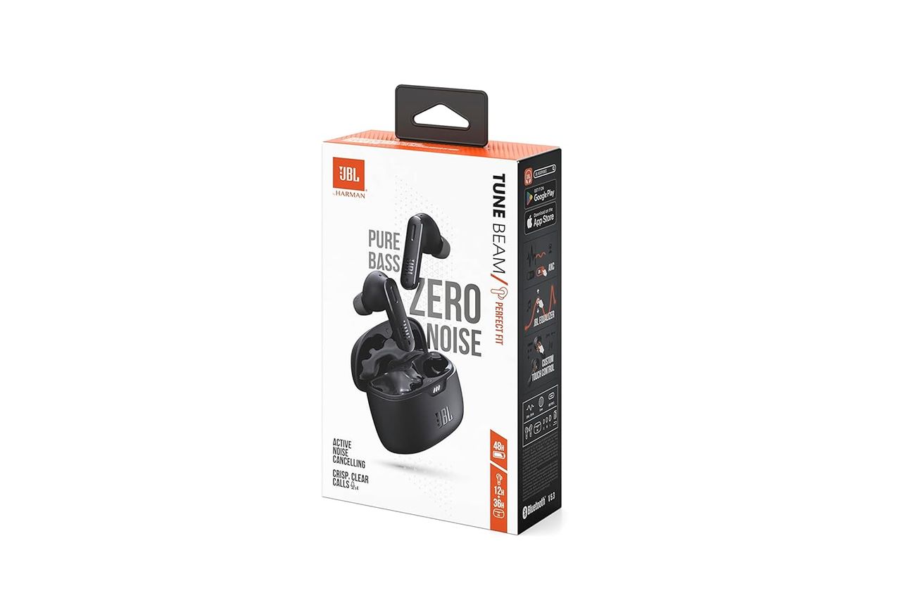 JBL Tune Beam In Ear Wireless Tws Earbuds With Mic, Anc Earbuds (Black)