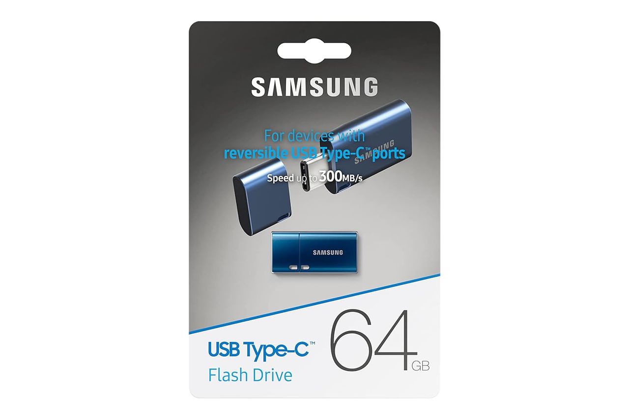 Samsung Type C Usb Flash Drive 64Gb | Transfers 4Gb Files In 15 Sec W/Up To 300Mb/S - Blue