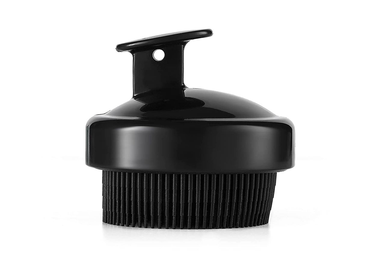 Kloy Soft Bristle Bath Brush With Grip Handle | Silicone | Black