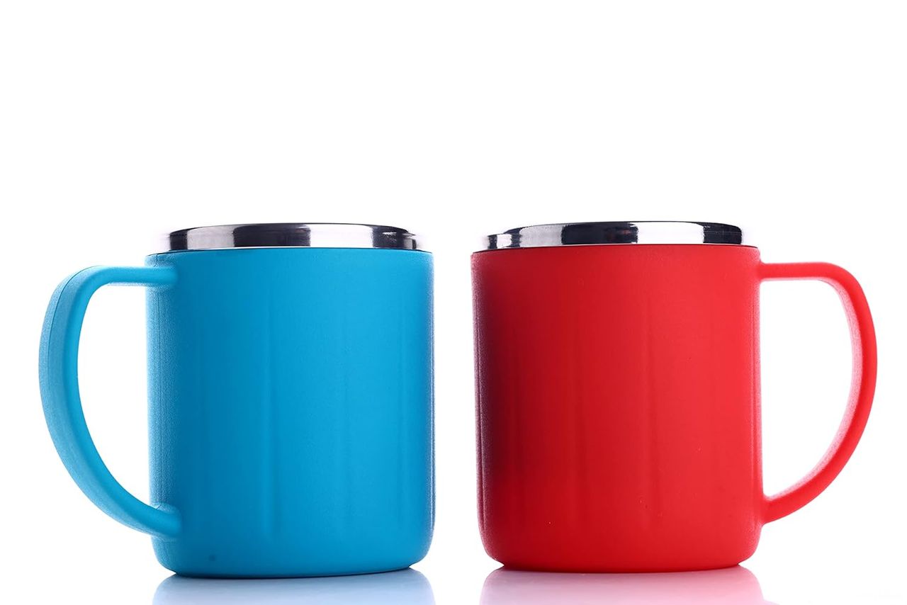 Ganesh Happy Time Stylish Coffee Cup With Handle | 200 ml | Set Of 2 (Colour May Vary)