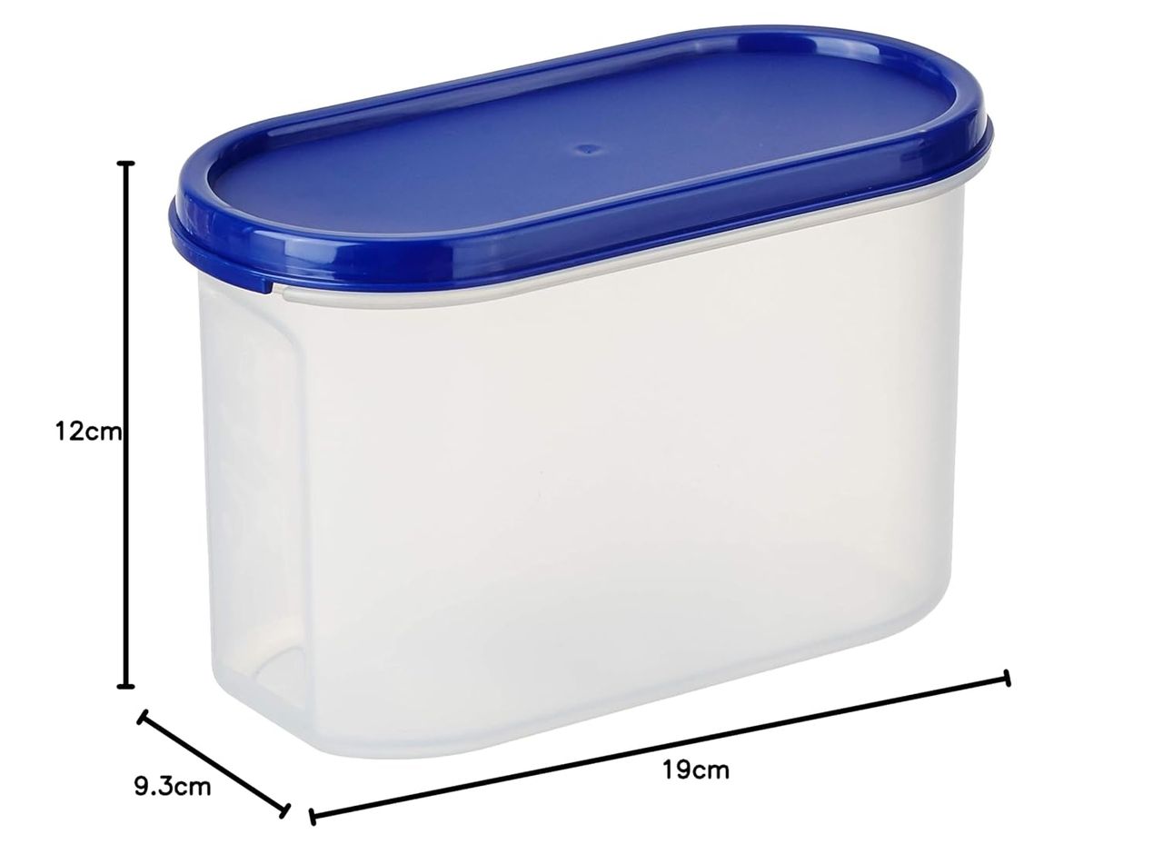 Mahaware Modular Space Saver Oval Container 1200ml (Set of 6) (Blue)