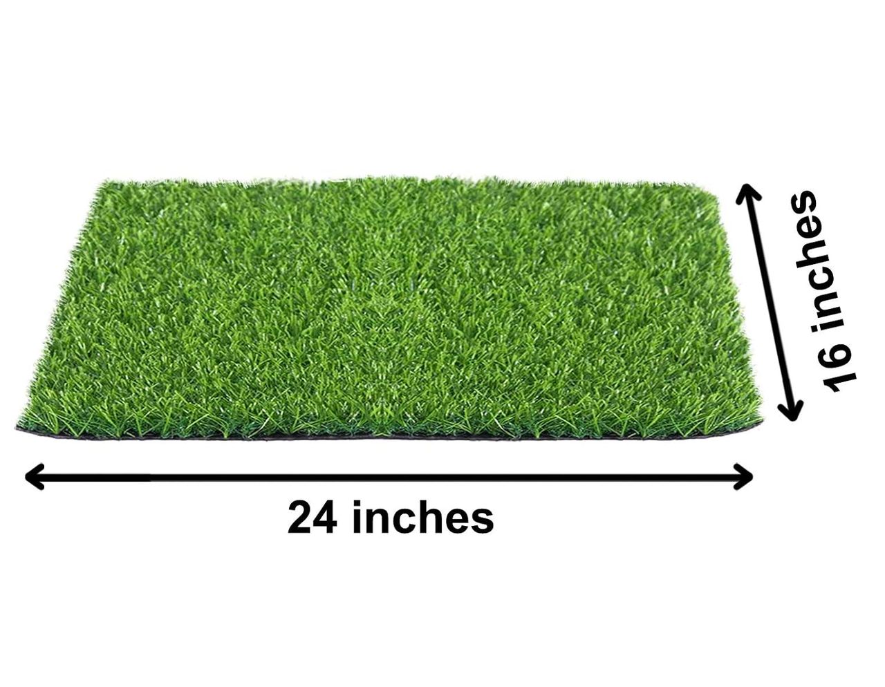 Kuber Industries  45mm Artificial Grass Plastic Turf Carpet Mat 16"x24" | Soft & Durable | Green