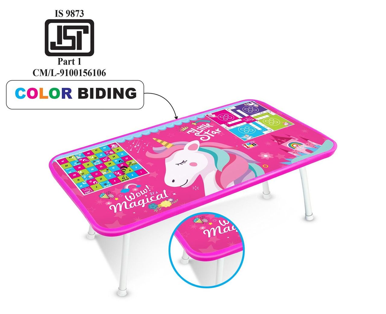 Ludo Game Table For Kids- Unicron- Assorted