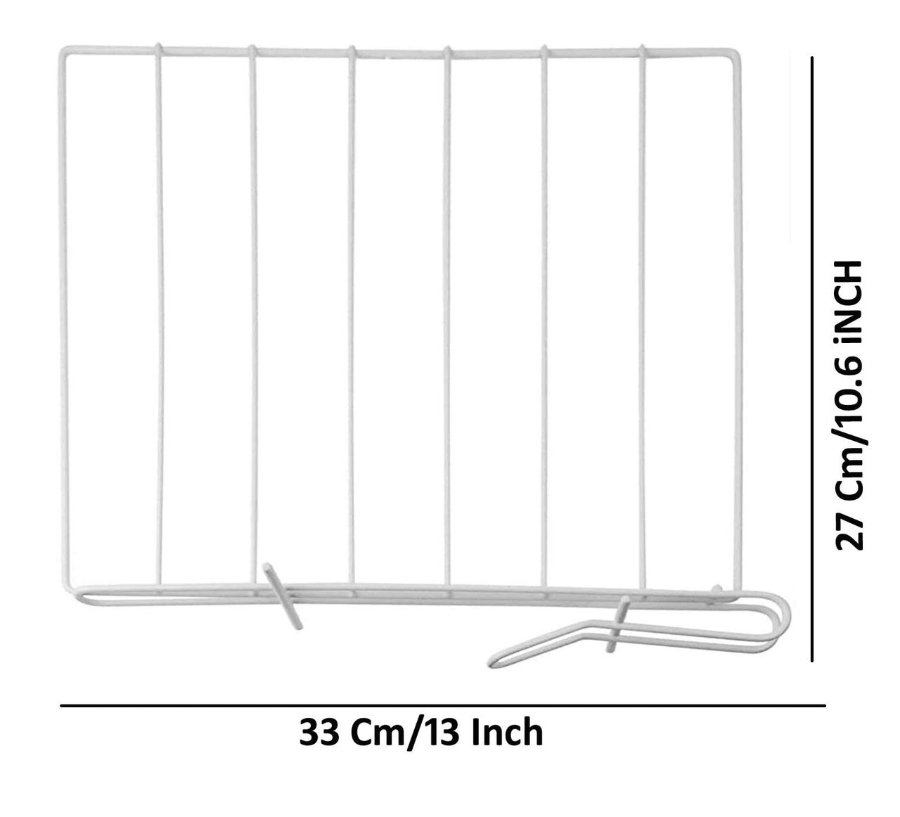 Go Hooked Wardrobe Shelf Divider Cloth Organizer | Wardrobe Separator | Metal Black | Set Of 3