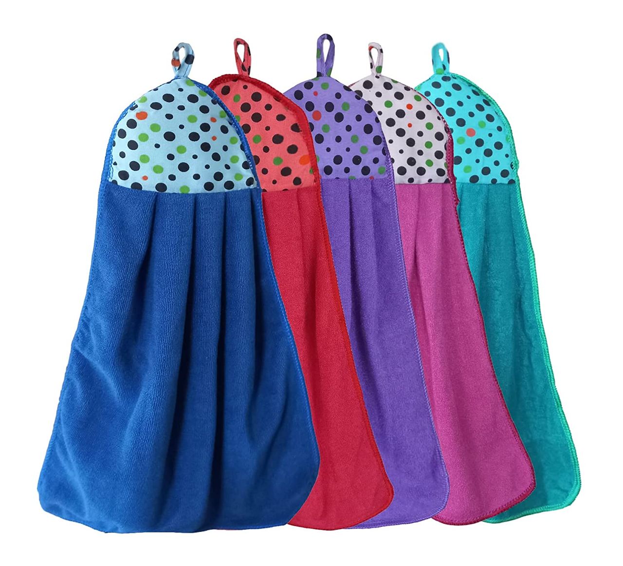 Lushomes Microfiber Hanging Kitchen Towels - Multi-Color | 47 x 30 cm