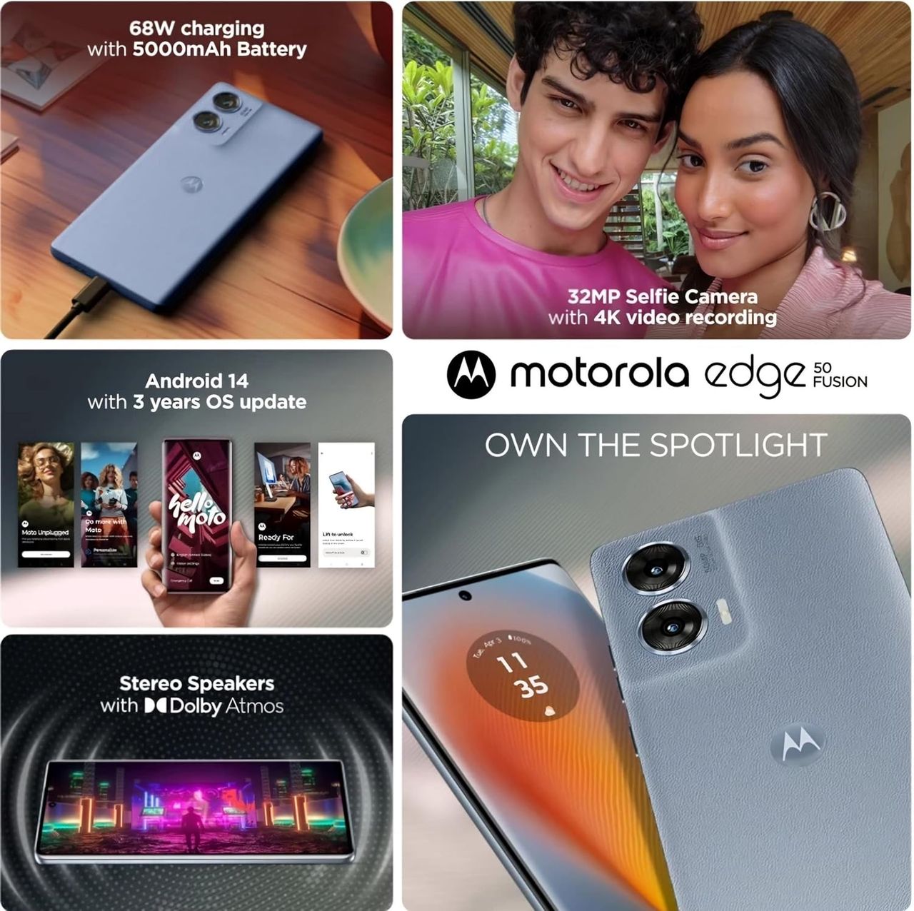 Motorola Edge 50 Fusion | 8 GB | 128GB |  Marshmallow Blue