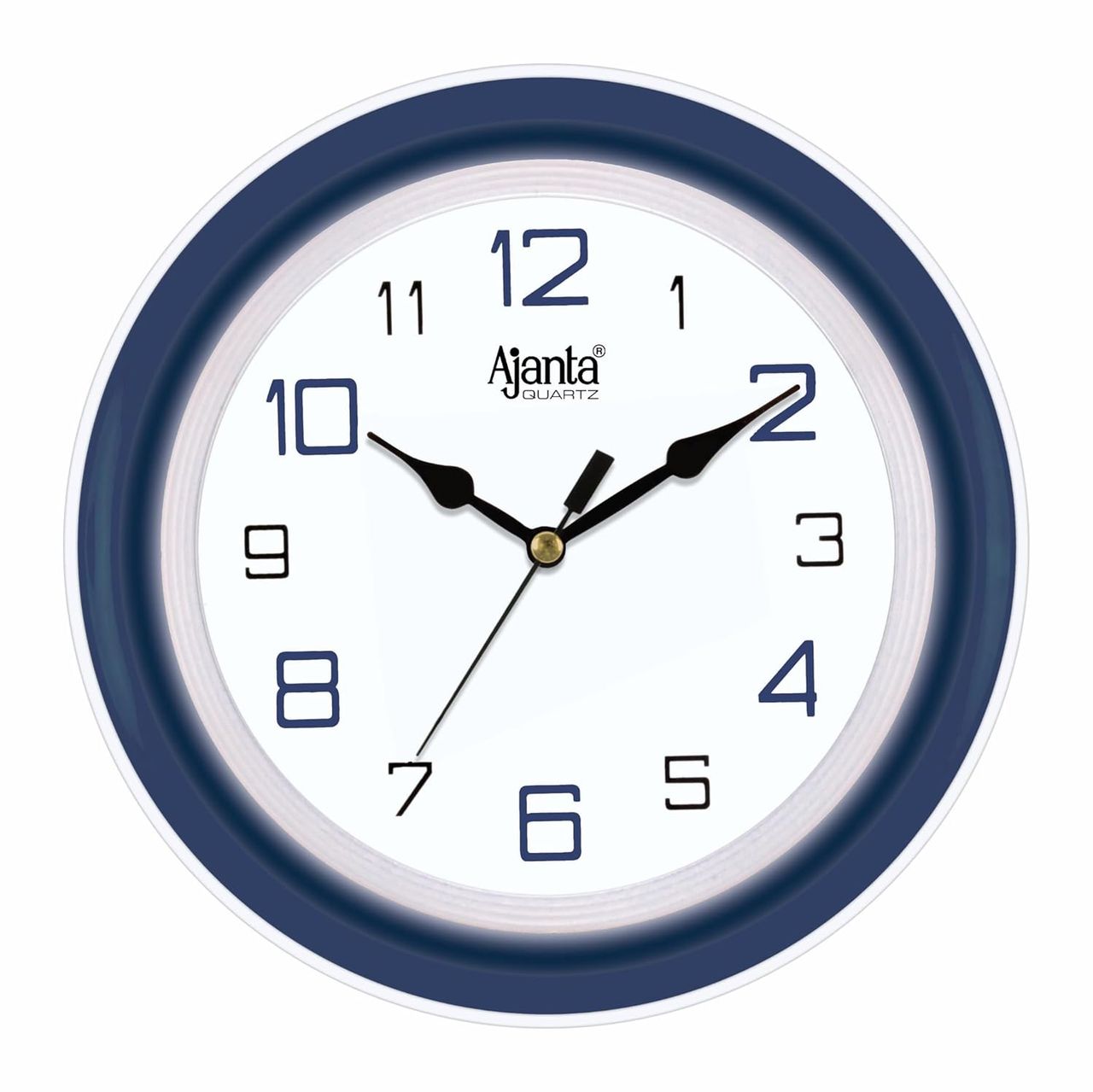 Ajanta Quartz Blue Abstract Office Clock (210 x 42 x 211mm)