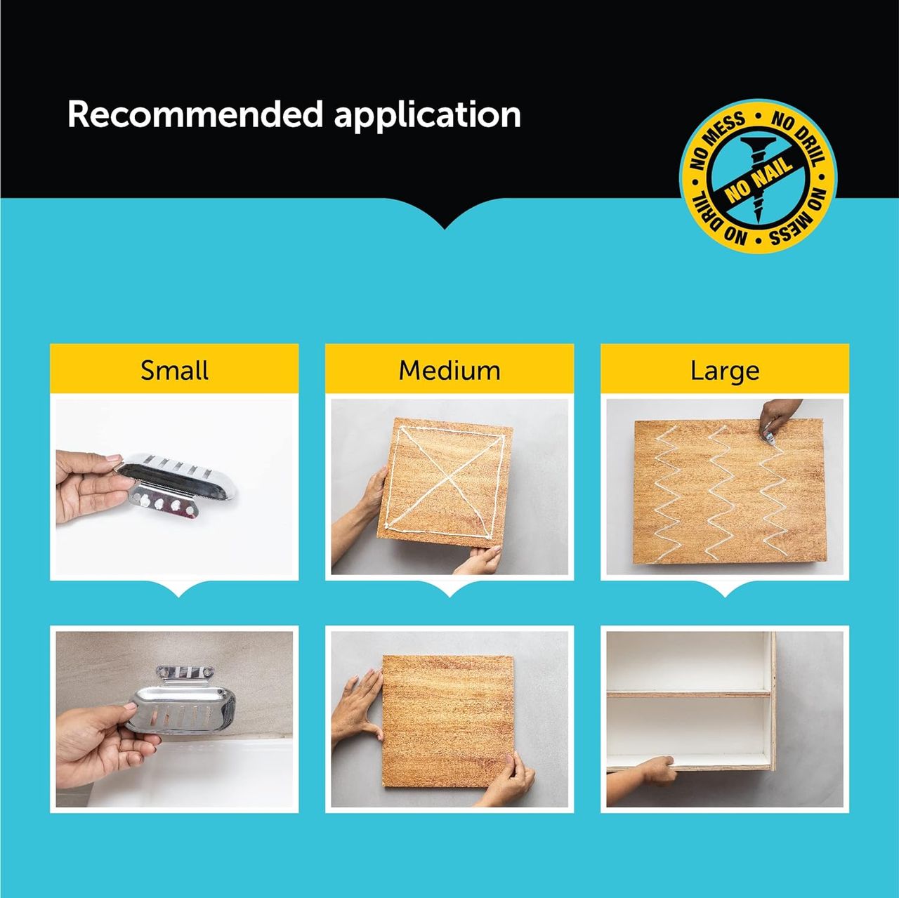 Fevicol Homefix Instant Grip High-Strength Multisurface Adhesive Upto In 4 Hours No More Drilling