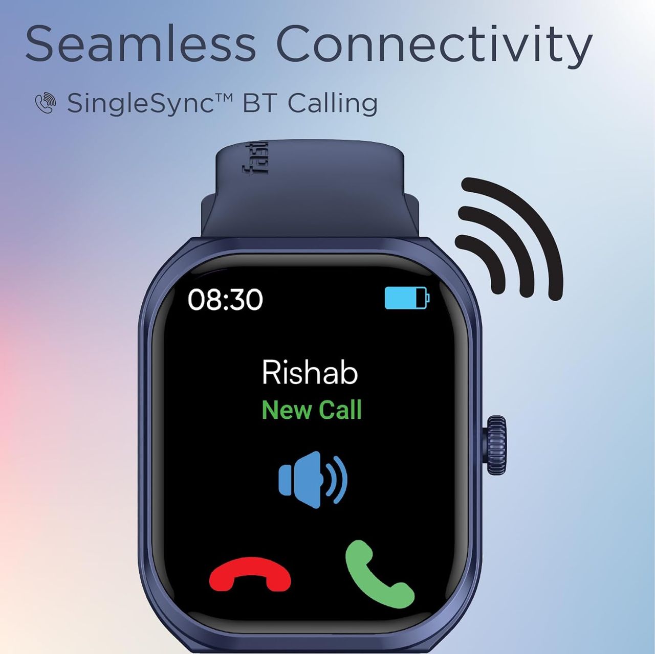 Fastrack Limitless Fs2+ Smartwatch|2.01 Inch Ultravu Display|Functional Crown|Bt Calling Black