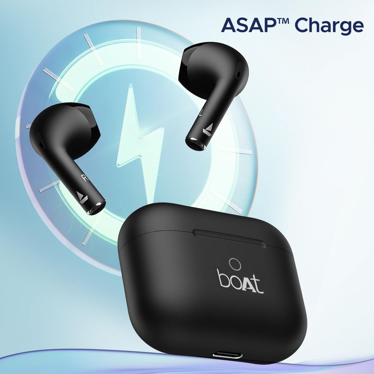 boAt Airdopes Ace TWS Earbuds w/ 35H Playback, 13mm Drivers, ENx Tech & BEAST Mode (Active Black)